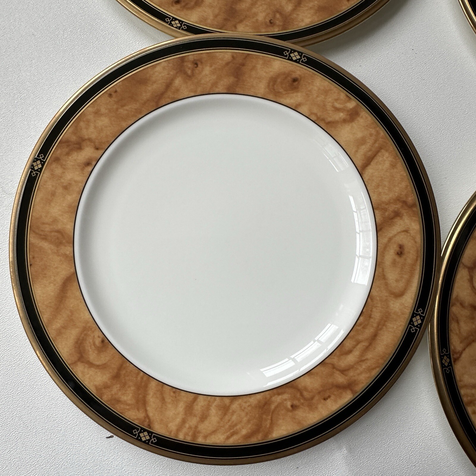 NORITAKE Cabot SALAD Plates 8.5″ Fine Bone China JAPAN MINT Set Of 6