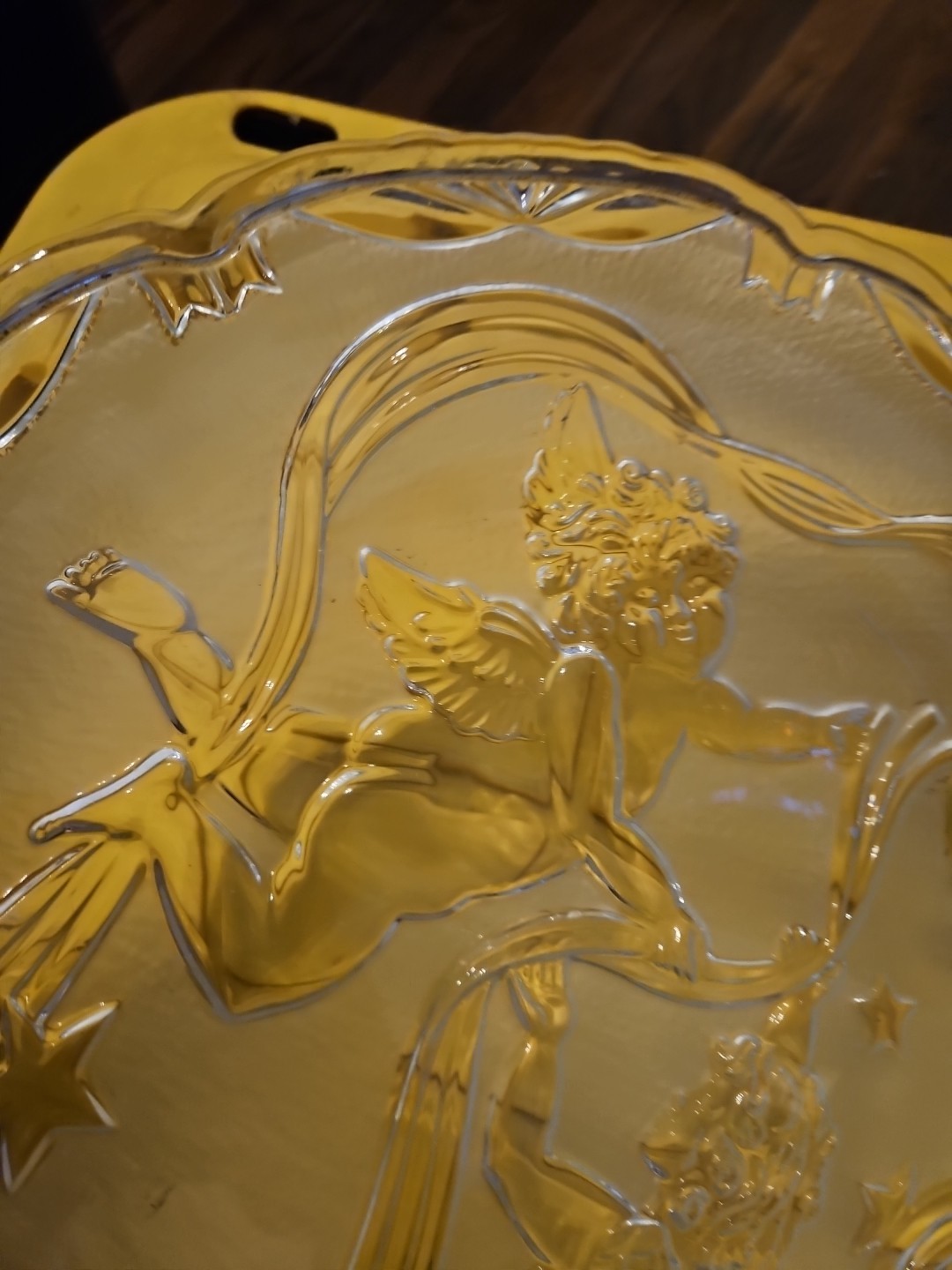 Mikasa Cherubs Serving Platter 15 Inch Angel Clear