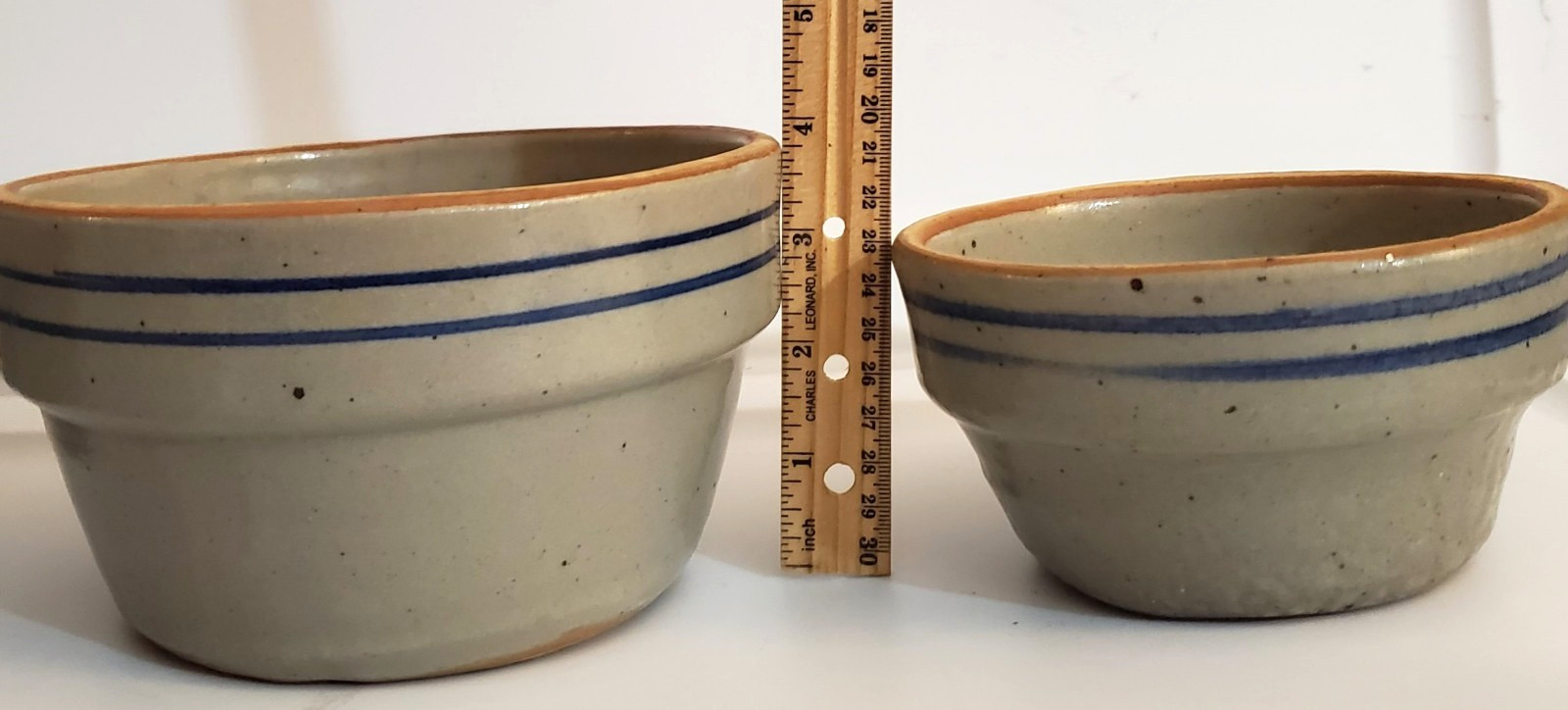 Vintage JERRY BROWN Pottery 3 Nesting Mixing Bowls Hamilton Alabama 10/94