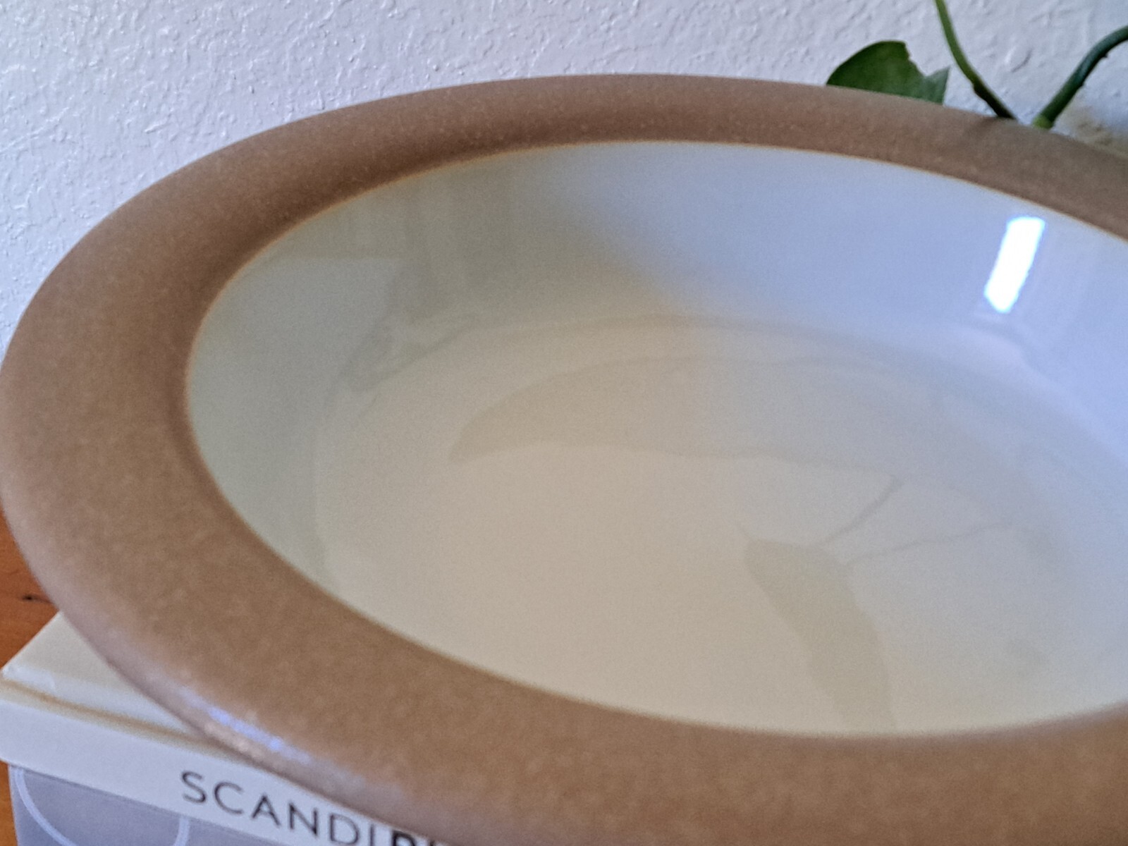 Dansk EARTHSTONE Sand Beige Bowl 12.5″ Stoneware Serving Salad Scandi Rustic