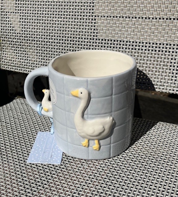 3D White Goose Mug Goose Figure on Handle Adorable for Spring / Easter HTF