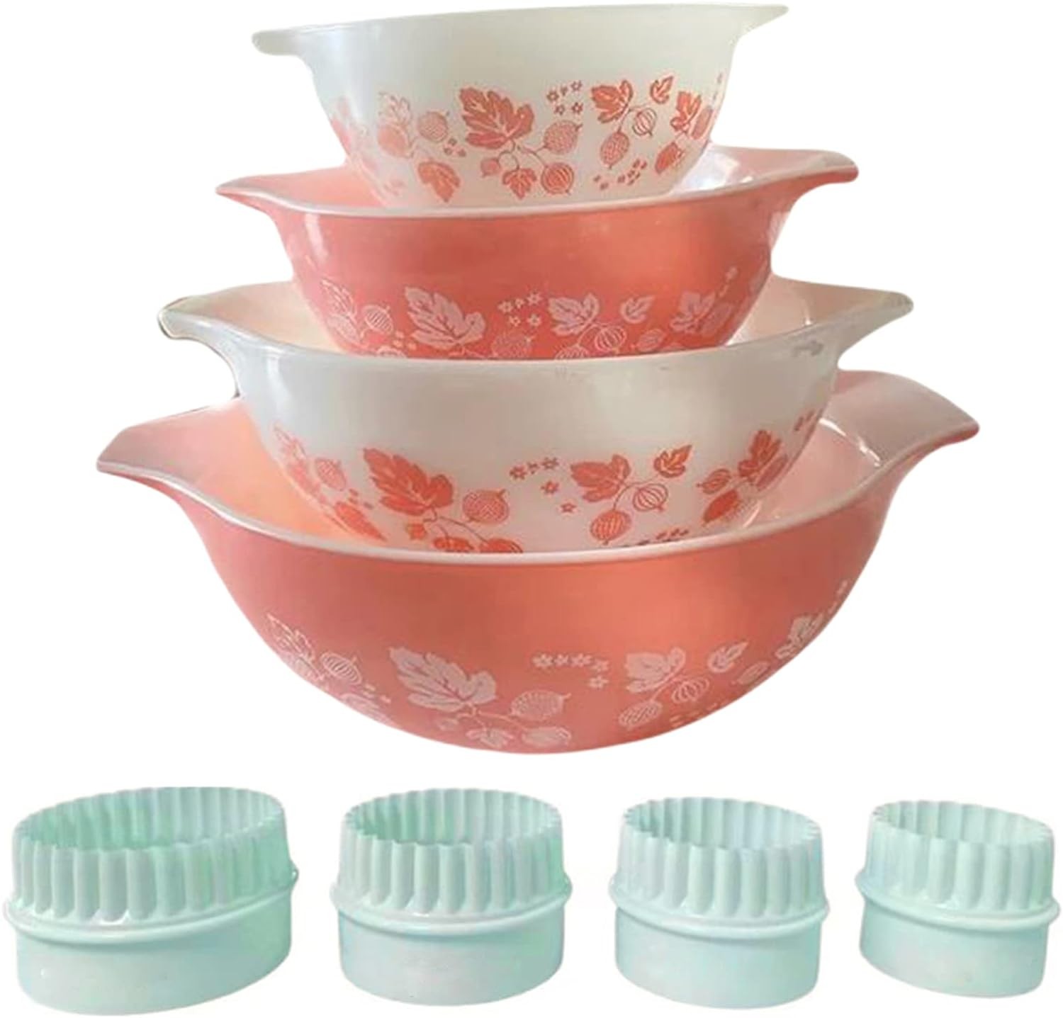 4pcs Display Stands for Pyrex Mixed Cinderella Bowls, Stacker Stacking Rings