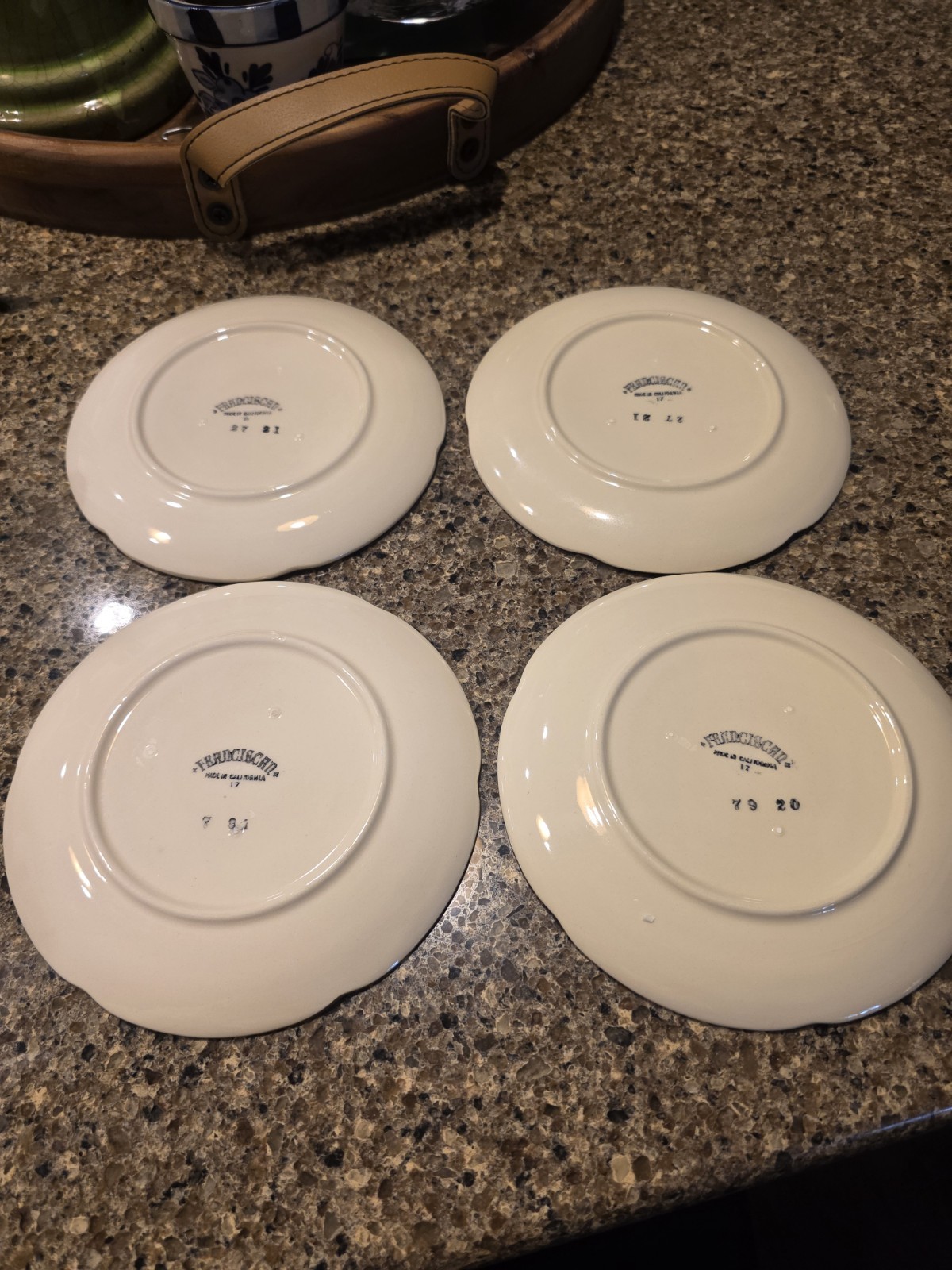 Lot of 4 Franciscan Poppy 6 1/4″ Bread & Butter Plates HTF EUC 1950’s