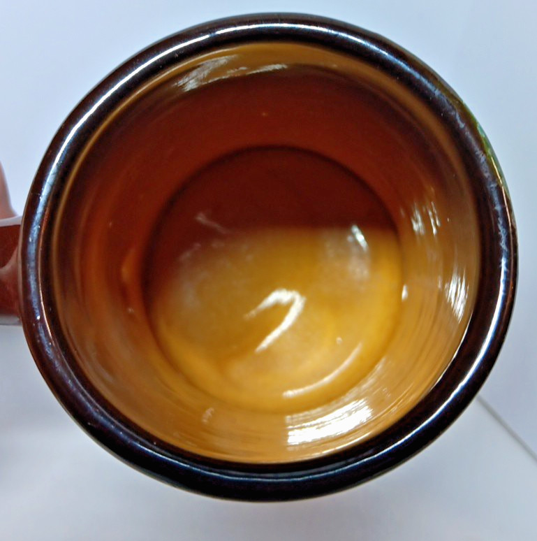 Beautiful Antique Weller Art Pottery Mug Hand Painted Grape Decoration 6.25 In