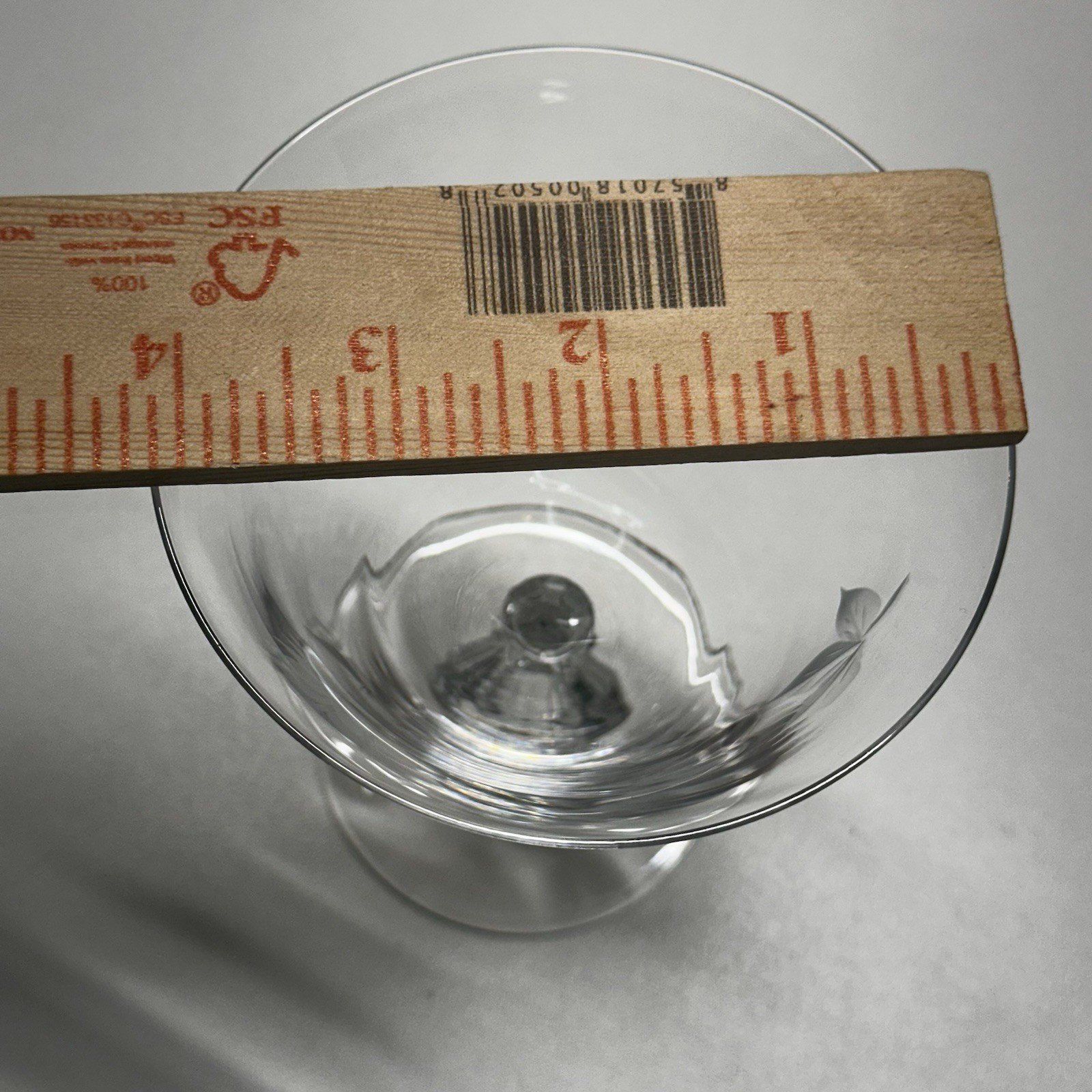 Bryce Autumn Water Goblets 5 7/8″ Set Of 4 Blown Glass Made In USA Etched