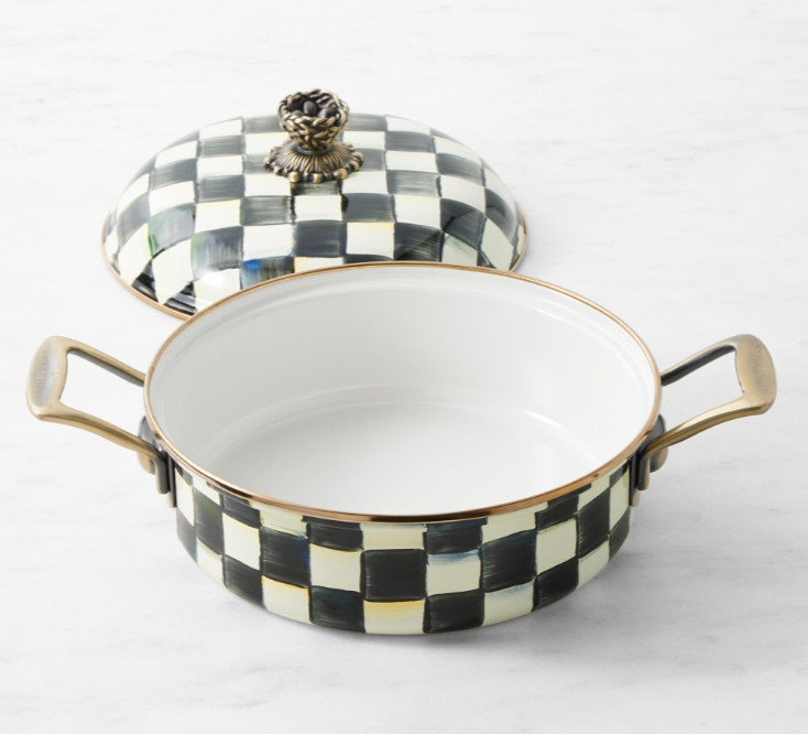 MacKenzie-Childs Casserole Dish, Courtly Check Free Shipping US