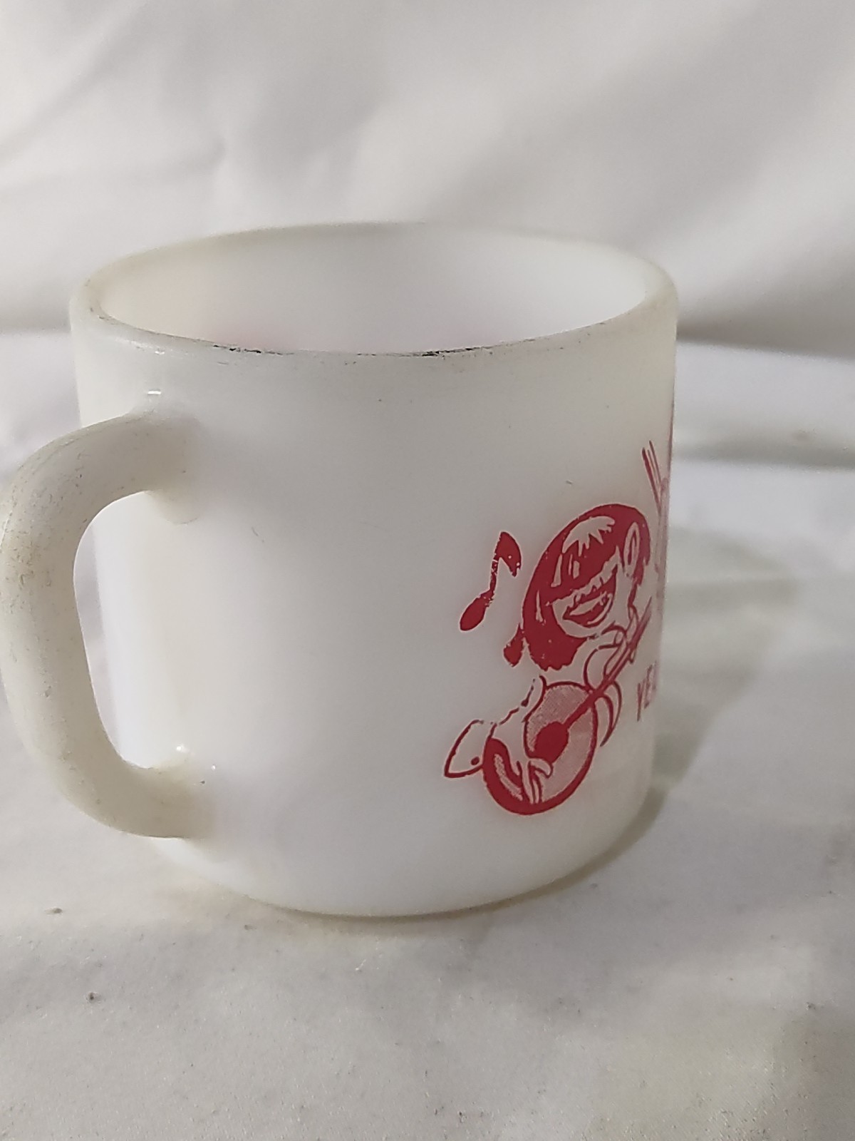 The Beatles YEA! YEA ! FEDERAL USA Milk Glass Coffee Cup mug RARE Fan 4