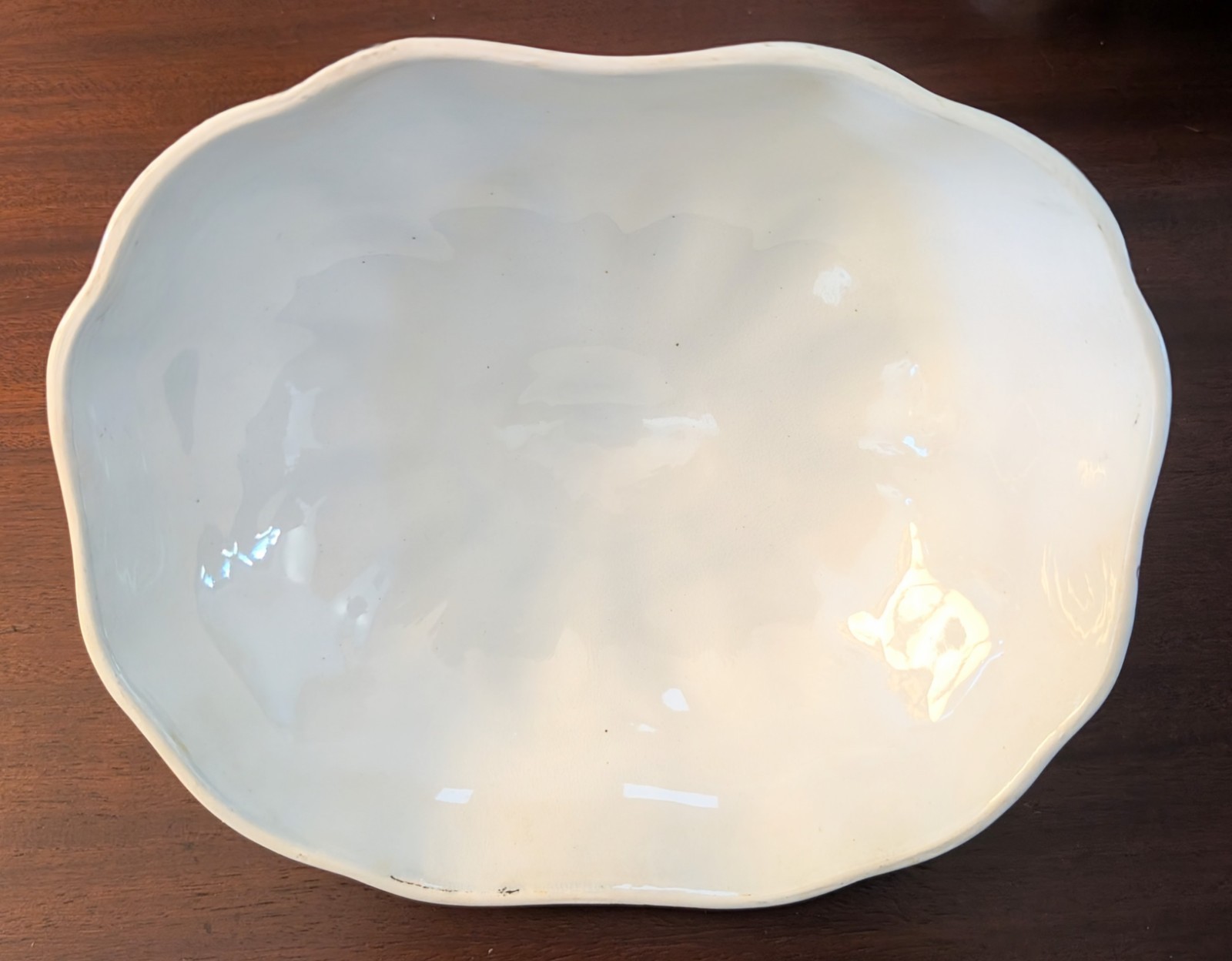 Rare 1830s Two Color Yellow and Brown Transferware Covered Bowl~Etruscan Festoon