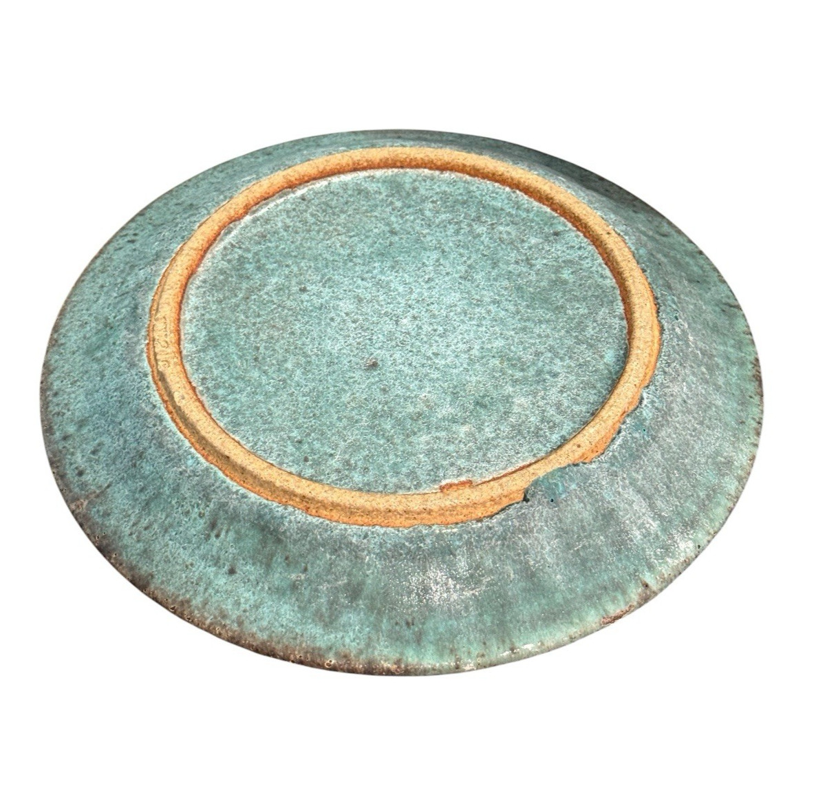 Hand Thrown Studio Pottery Rustic Soup Bowls & Plates Set of 12 Turquoise Sand