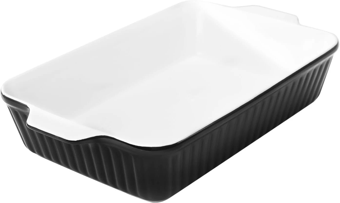 9×13 Ceramic Bakeware – Large Deep Lasagna Pan with Handles