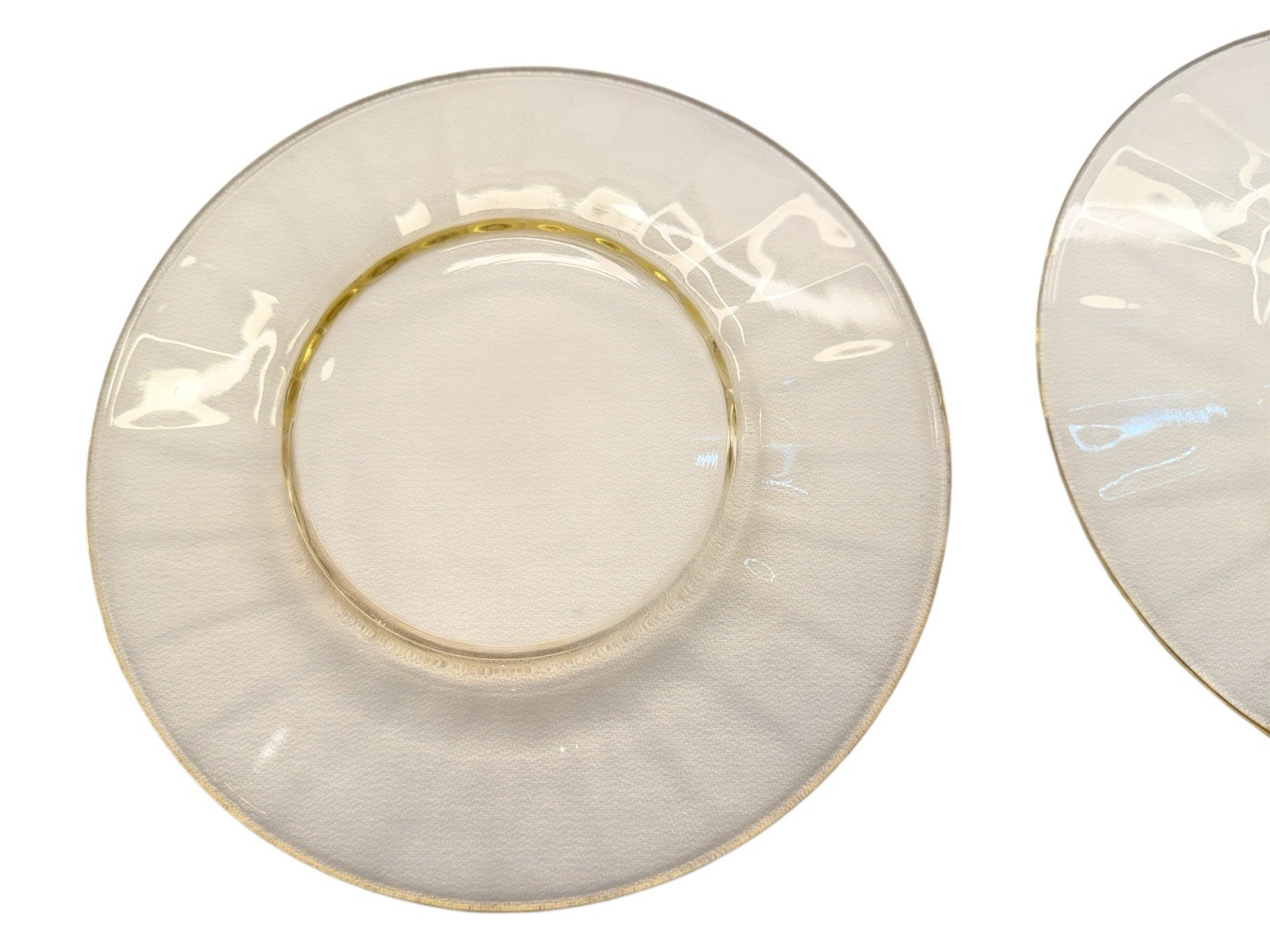 Vtg 1930s Fostoria Fairfax Topaz Yellow Glass Luncheon Plate Set of 6 8.25″ 2375