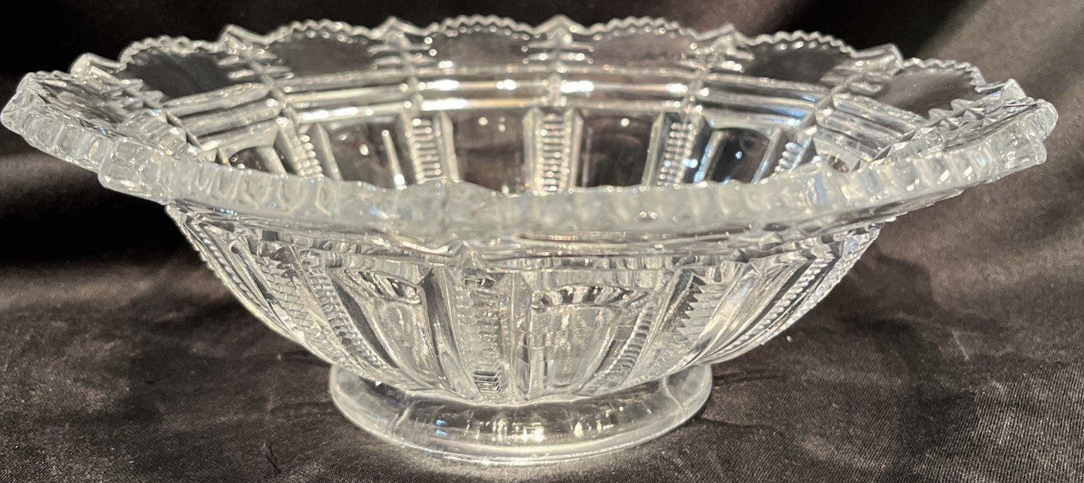Antique Paris Bryce Higbee And Company Early American, Pattern Glass Bowl