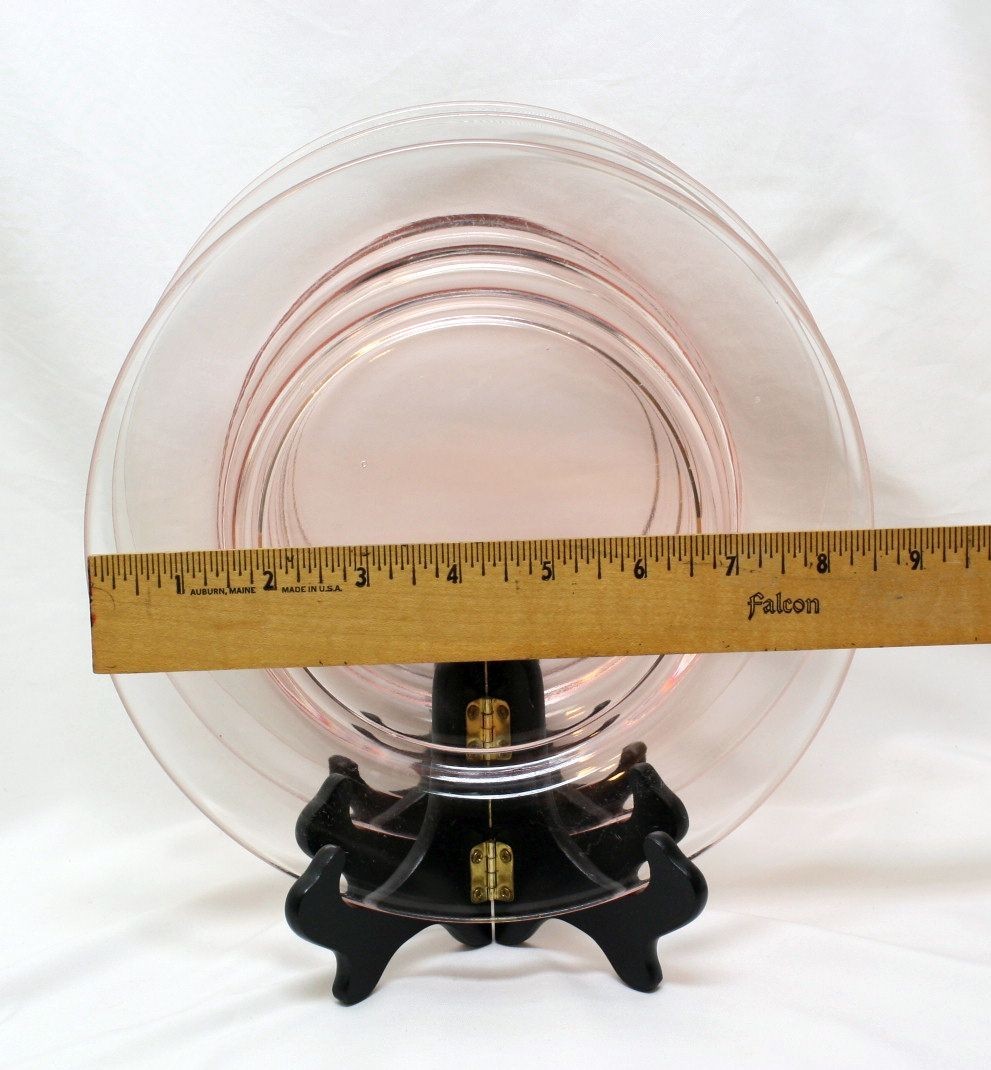 Antique Bryce Minuet Pink Luncheon Plates Hand Made 8.5″ In Excellent Condition