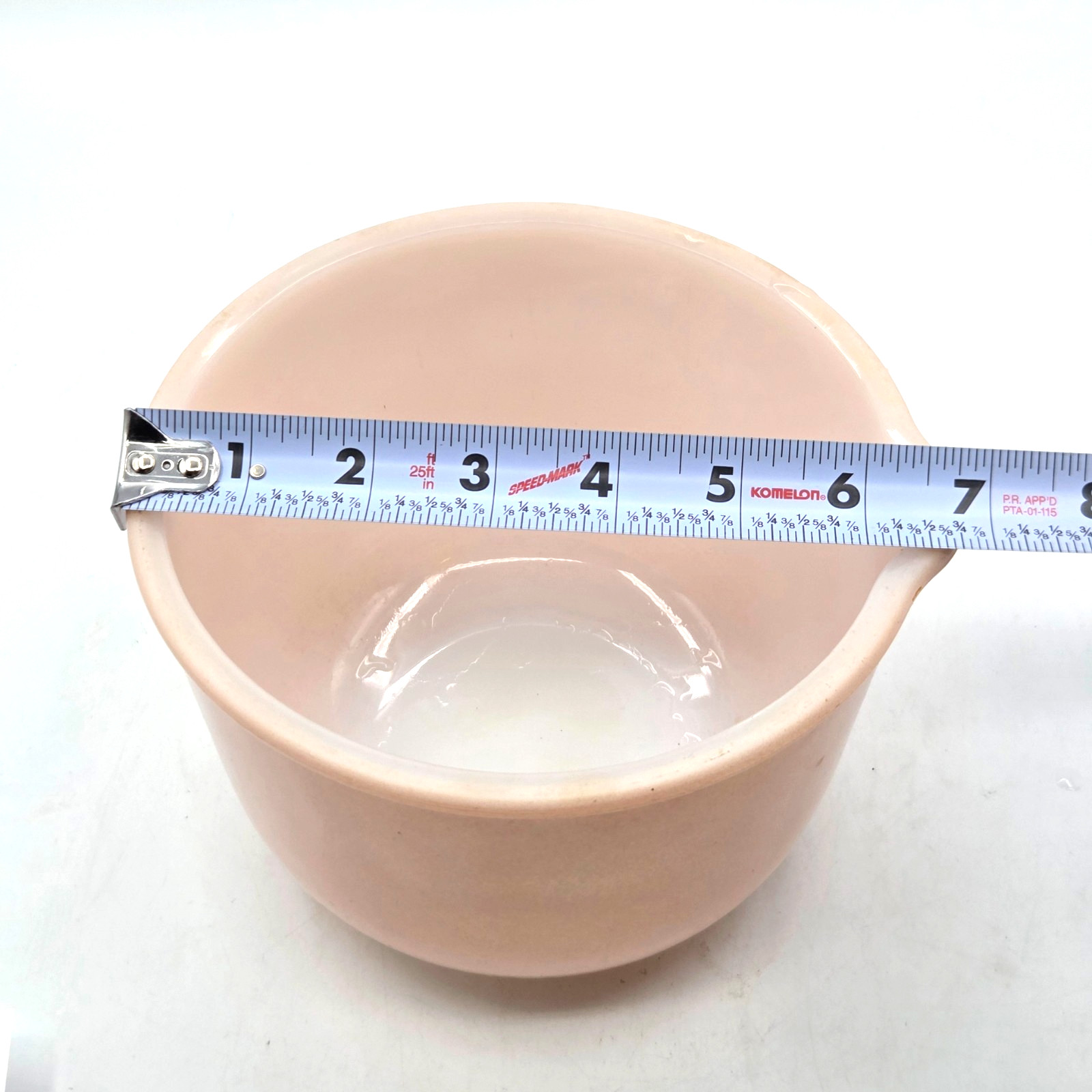 Vintage Pink Glasbake for Sunbeam Small Mixing Bowl with Pour Spout 20-CJ