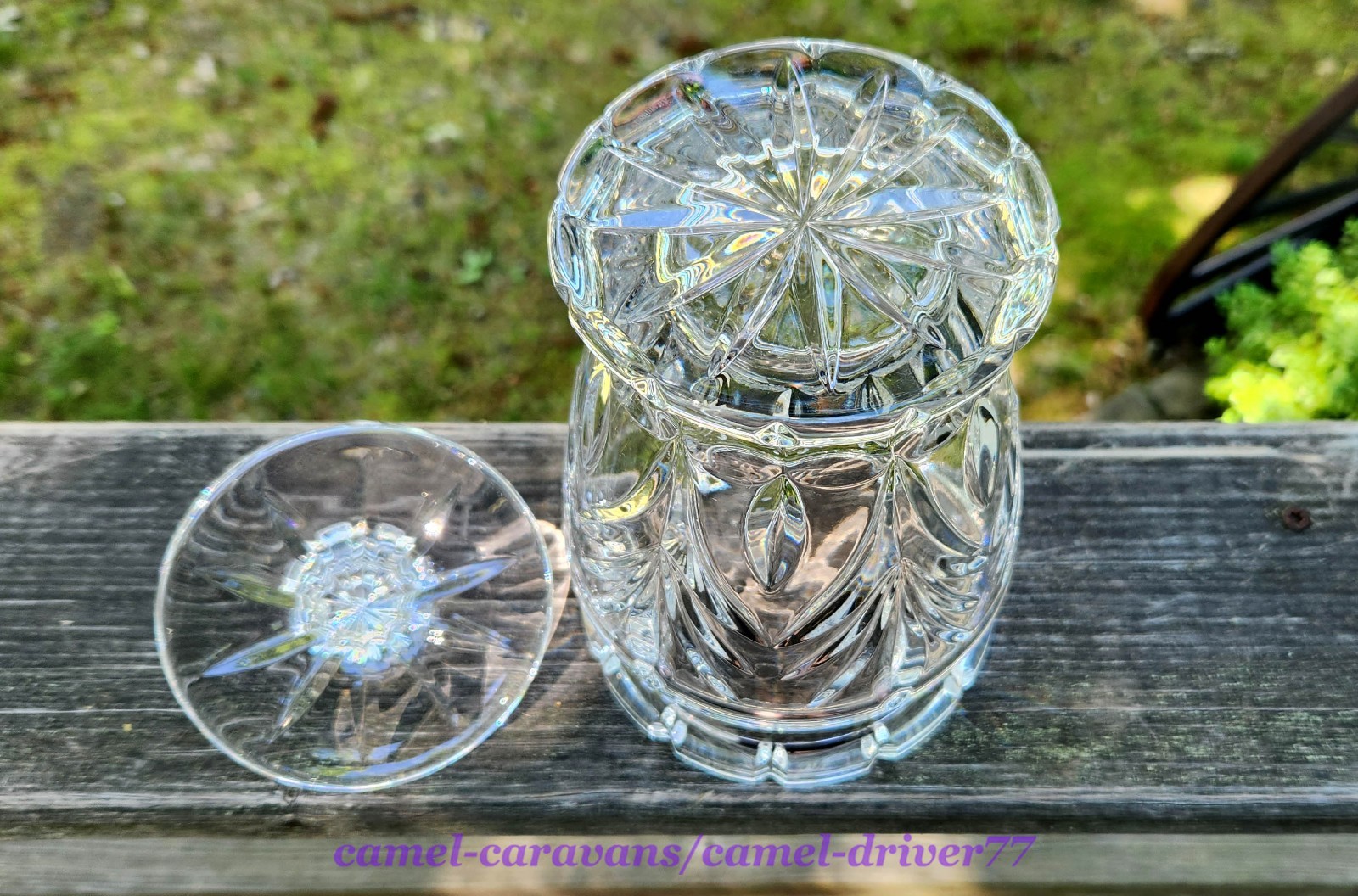 Marquis WATERFORD CRYSTAL Canterbury 8″ BISCUIT BARREL Candy Cookie Jar w/Lid