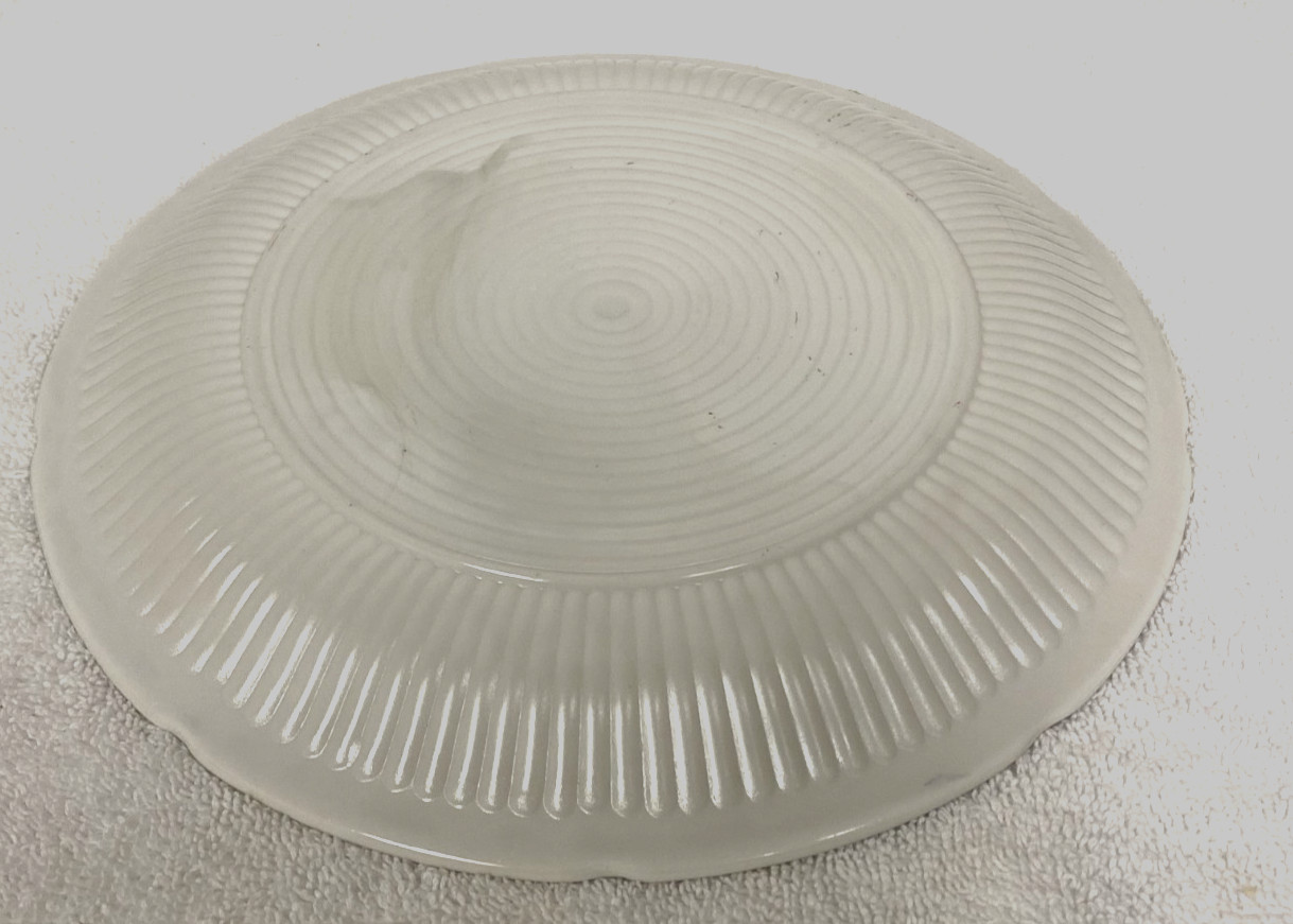 Vintage Anchor Hocking Fire King Alice Blue White Flower Scalloped Dinner Plate