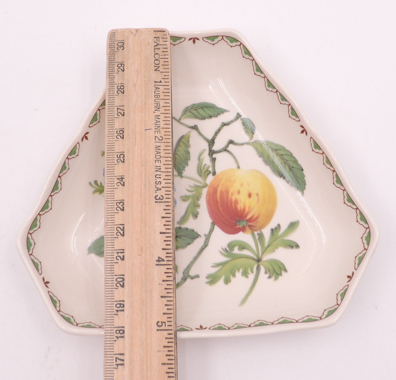 Vintage Spode Victoria Botanical Candy Nut Trinket Dish Bowl Porcelain Fruit