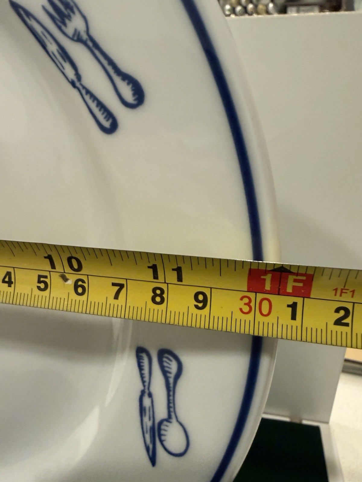 Set of 4 Blue/White Rosanna Poland 12” Dinner/“Chop” Plates