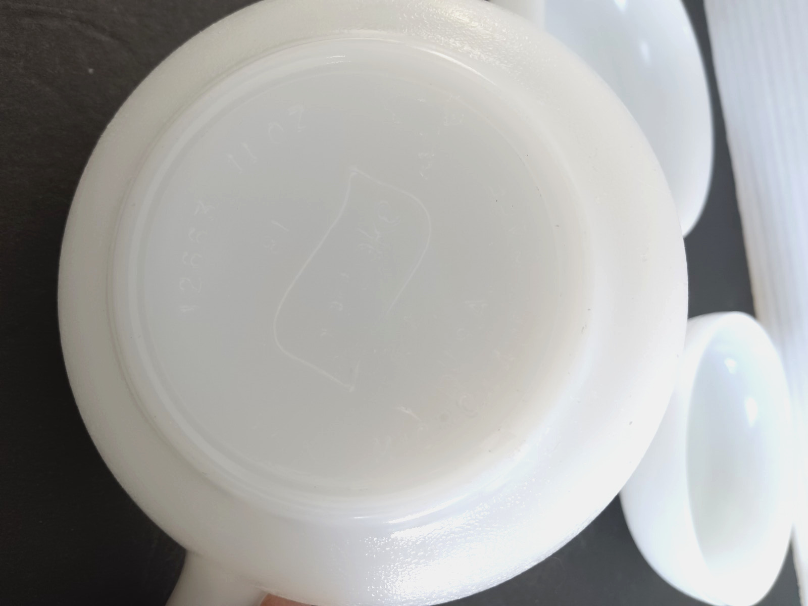 Vintage Glasbake Soup Bowls White Milk Glass Handled Crocks 5” USA Set of 3