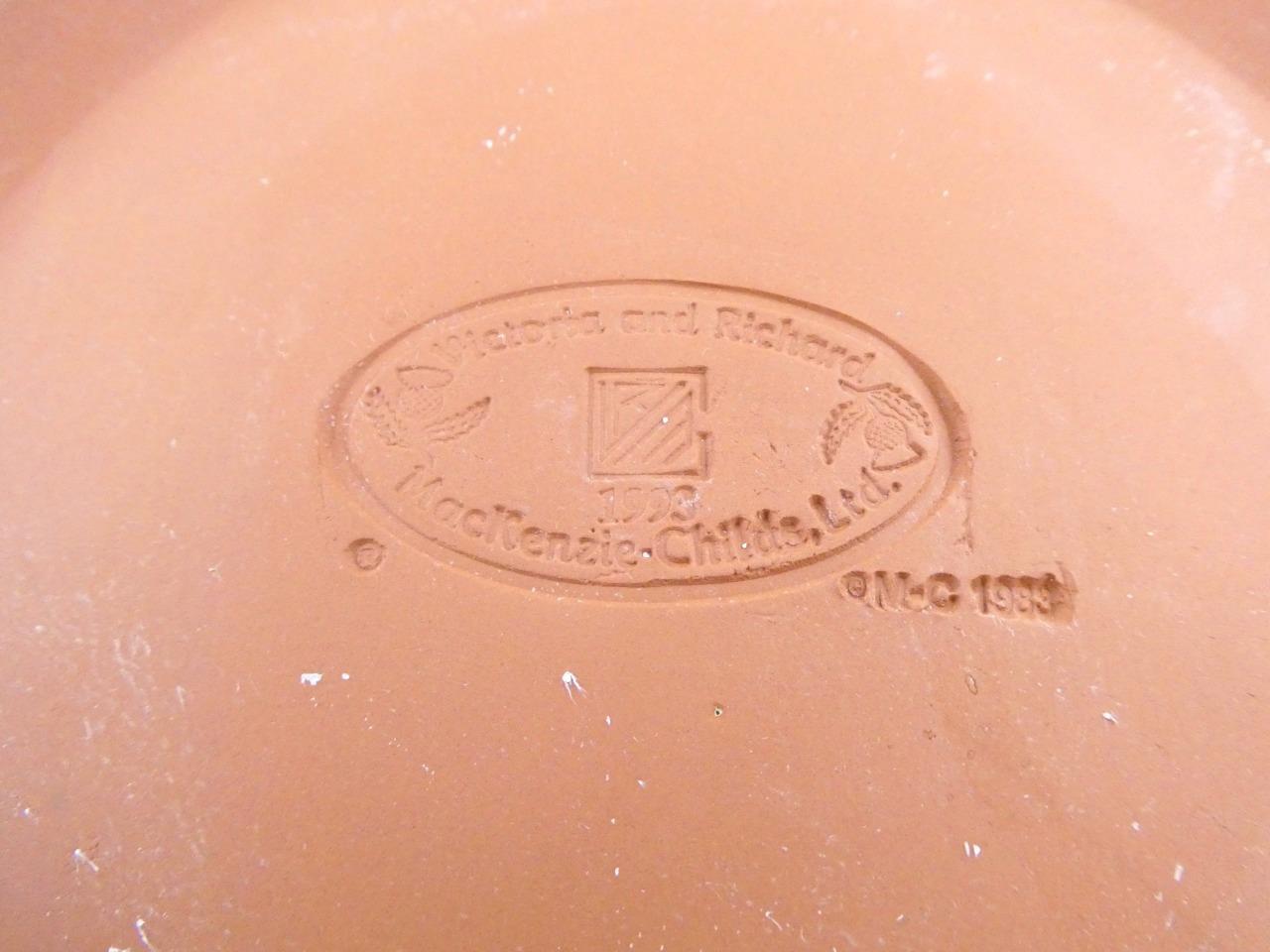 MacKenzie Childs Pottery Aalsmeer Dinner Plate Flat Edge