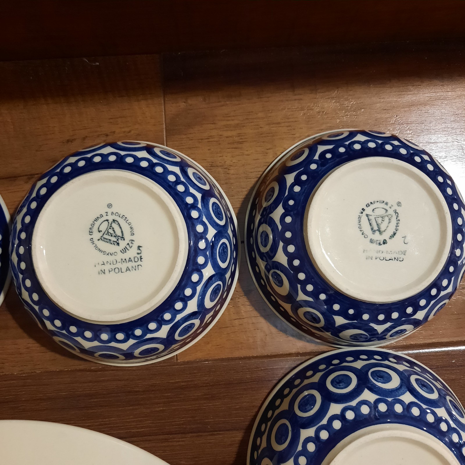 11-Piece Wiza, Boleslawiac Handmade & Hand-Painted Dishes~Platter, Plates, Bowls