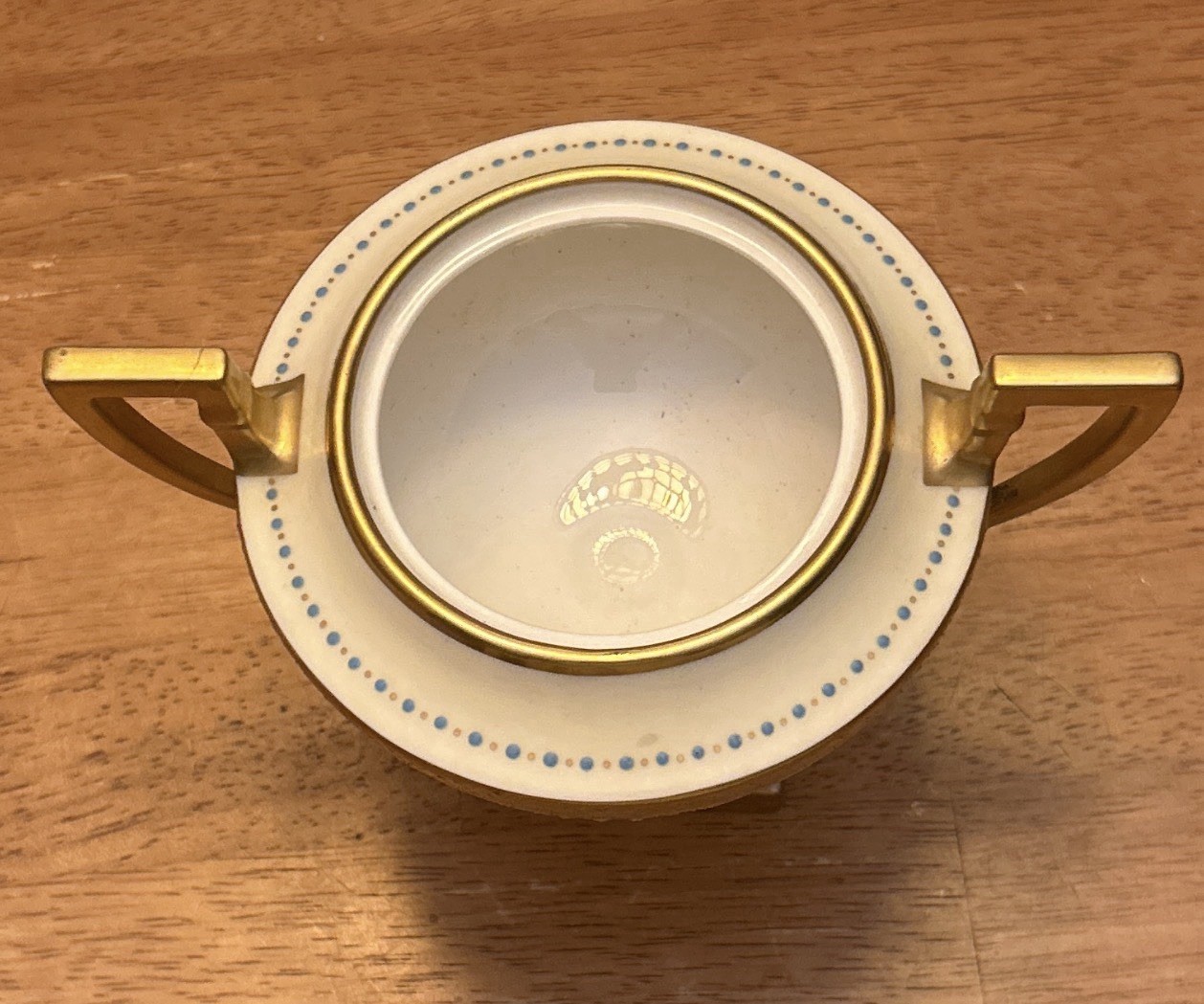 Antique CAC/Lenox Belleek Footed Bowl F. Schultze Cincinnati c1900-1906