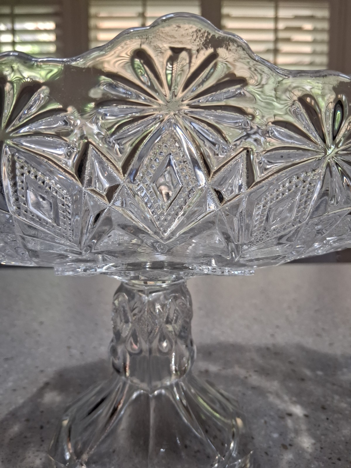 EAPG U. S. GLASS CO~BLAZING PINWHEELS~VICTOR aka SHOSONE~BANANA FRUIT STAND exc