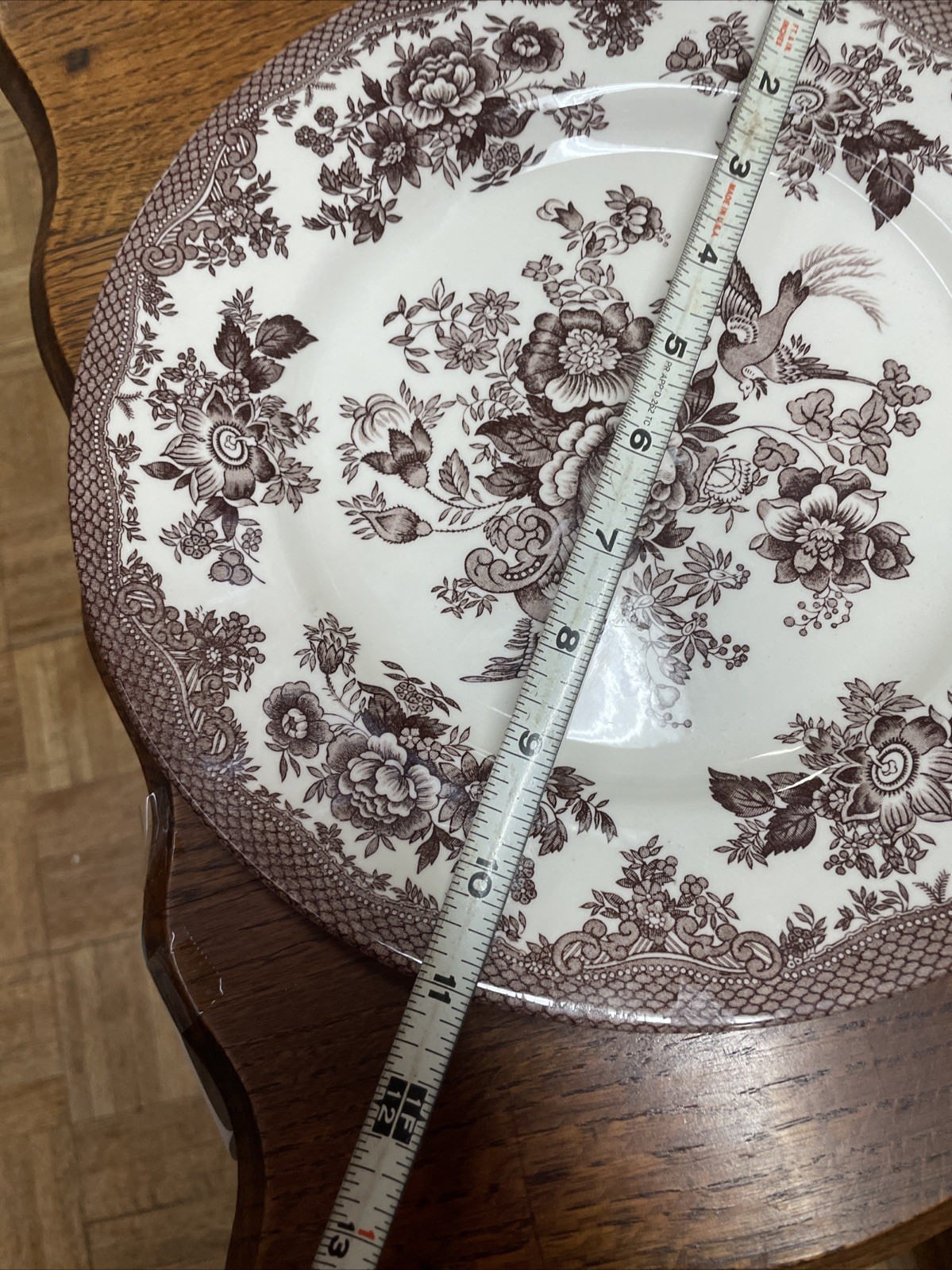 Royal Stafford Brown Transferware 11 “Dinner Plate Asiatic Pheasant