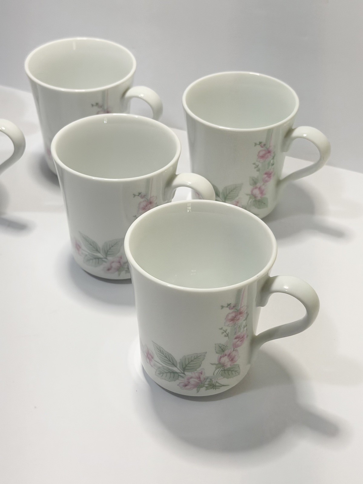 Vintage CORNING Coffee Cup Mugs VERANDA Set of 7 Mugs Corelle