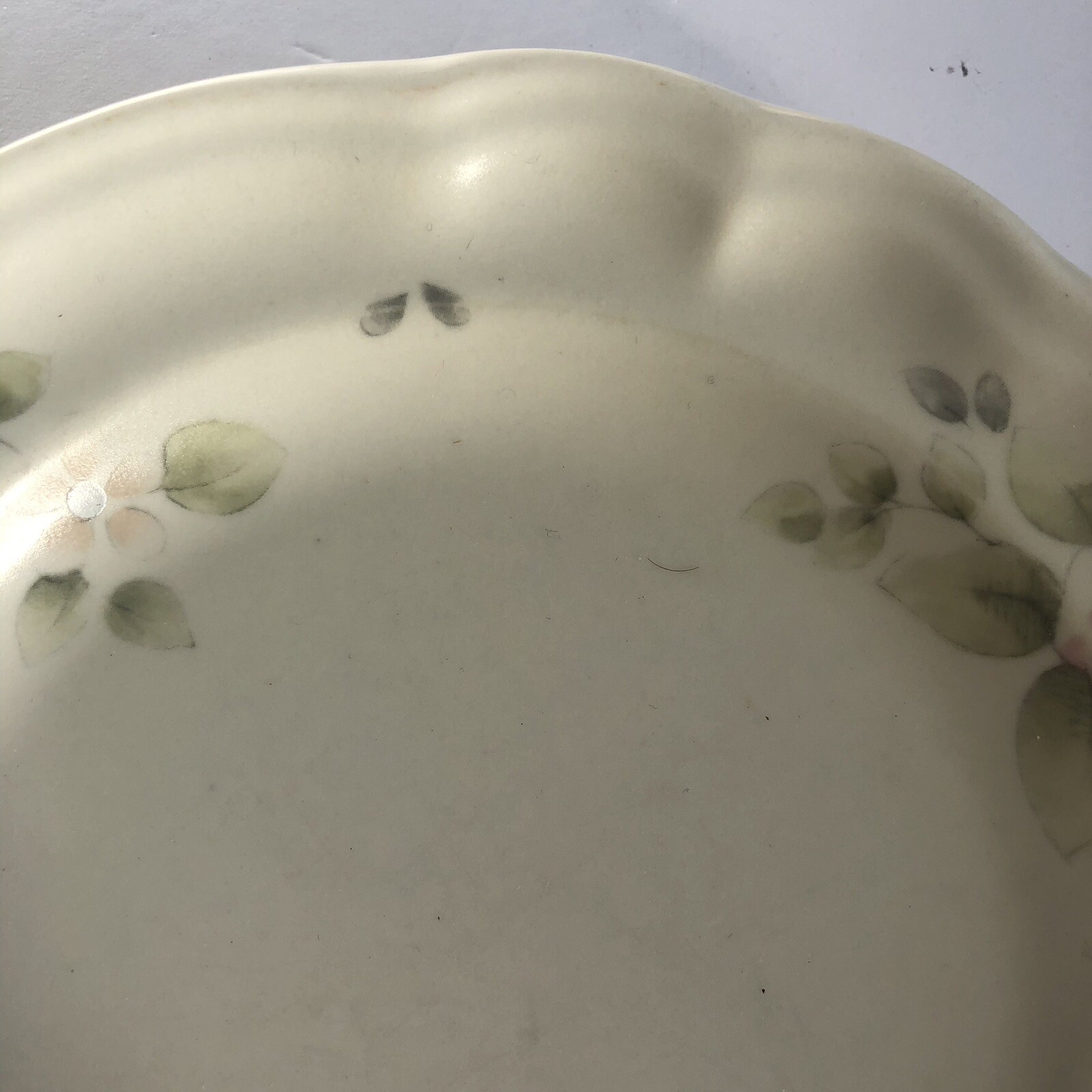 Vintage Pfaltzgraff Tea Rose Salad Plates 7.25″ USA Stoneware Ivory Set of 5