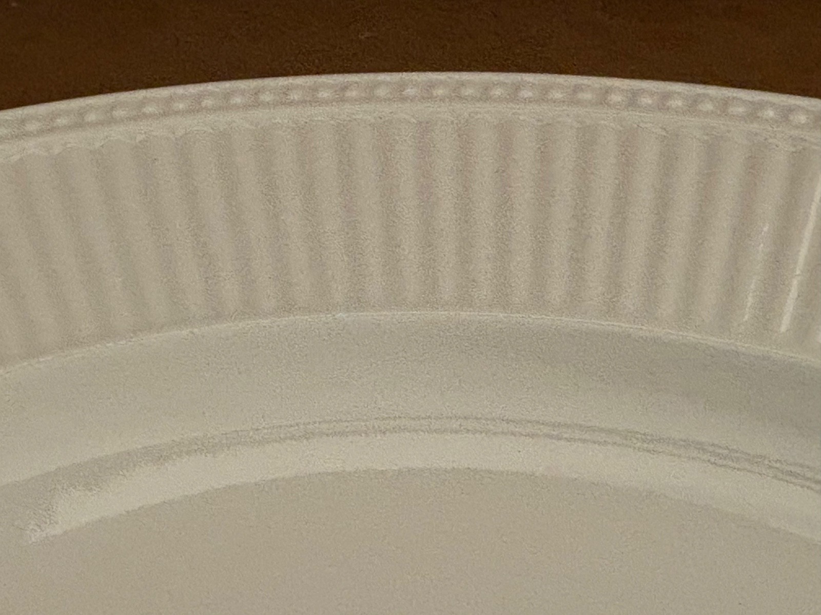 WEDGWOOD * WINDSOR * (3) Dinner Plates / WHITE IVORY – SET (s) of 3 PLATE – DOTS