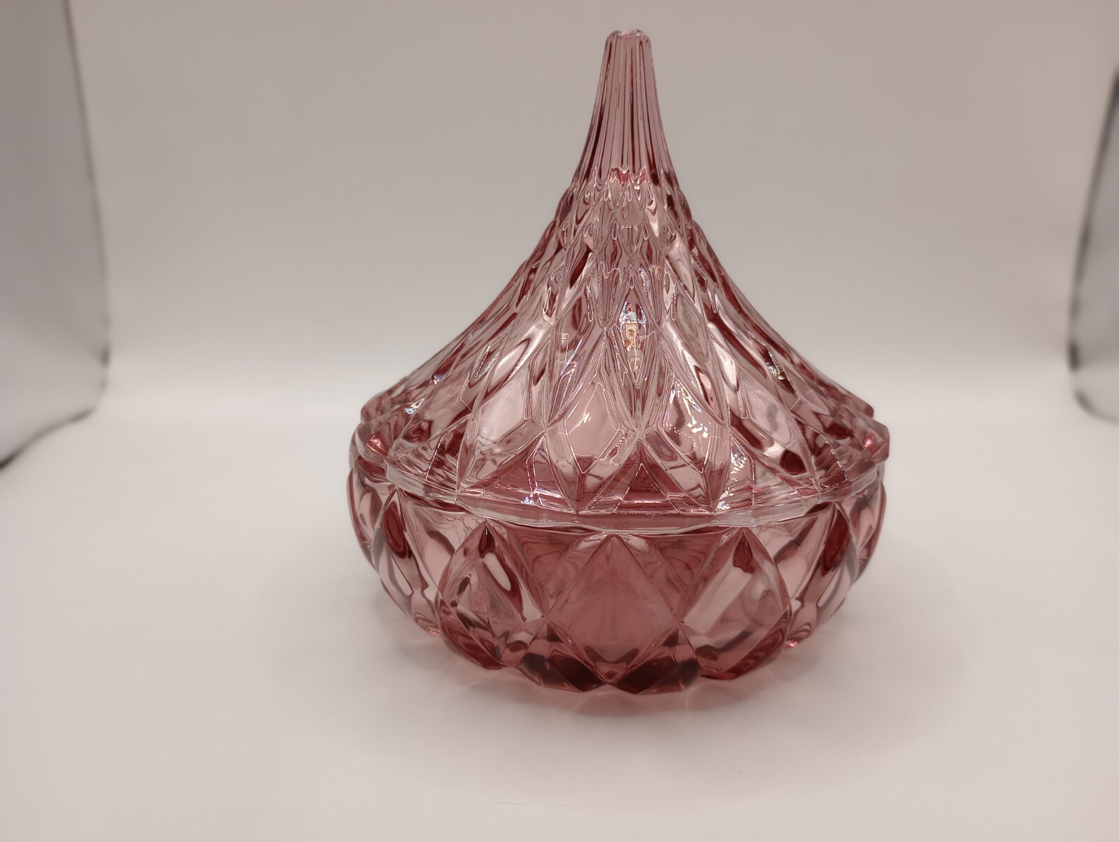 Hershey’s Kiss Pink Crystal Covered Candy Dish Godinger NIB