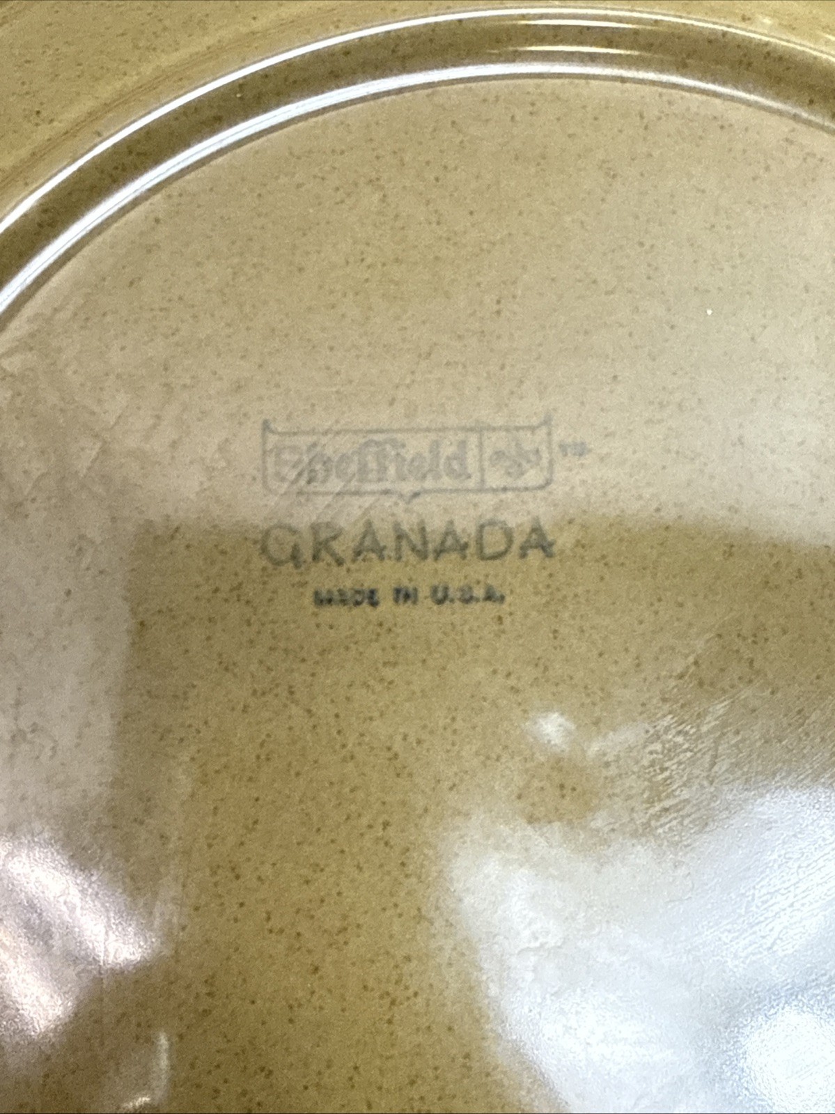 Vintage Homer Laughlin Sheffield Granada Olive Green 12.25” Platter USA
