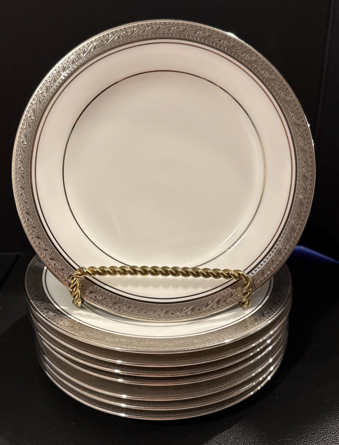Noritake Crestwood Platinum Bread Butter Plates Plate Set Of 8 NEW Wedding Party