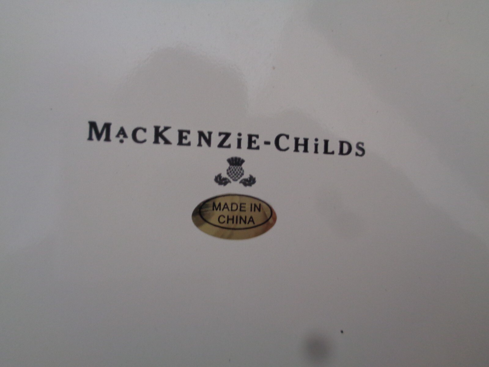 MacKenzie Childs Black And White Courtly Check Rimmed Soup Bowl