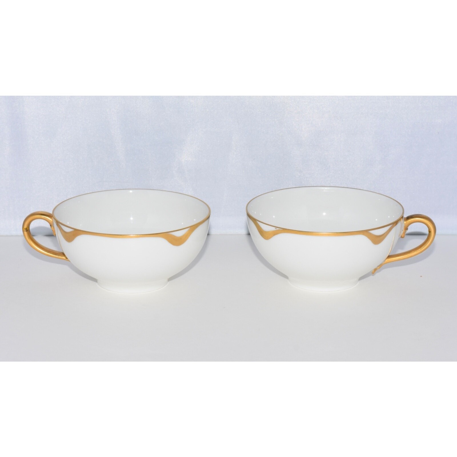 Haviland Limoges France Gold Coffee Cup Set Silver Wedding
