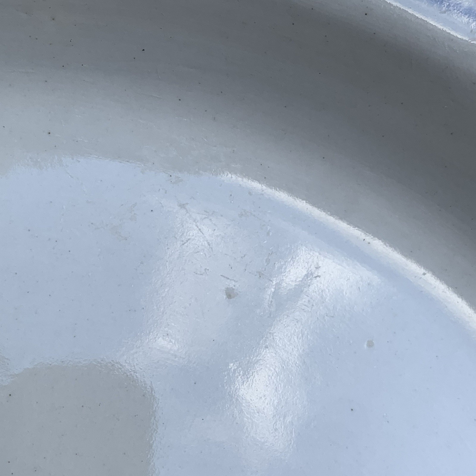 Blue White Serving Dish 10.5” Round Ceramic Earthenware