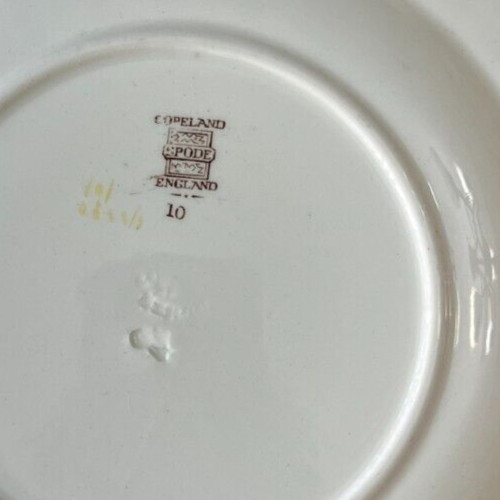 Stunning Vintage COPELAND SPODE Signed J. Price Embossed Floral Fruit PLATE