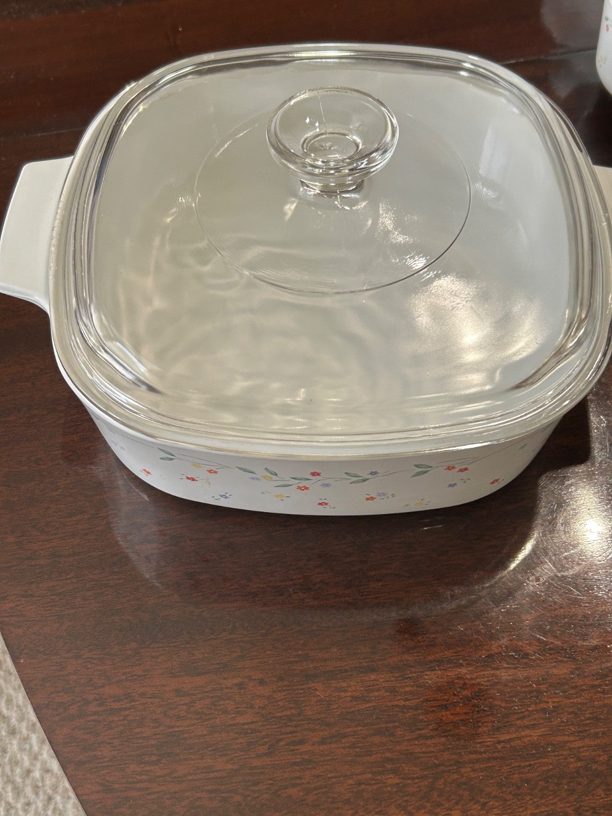 Corning Ware English Meadows A-2-B 2 Liter Casserole w/Pyrex Lid & A-1-B 1 Liter