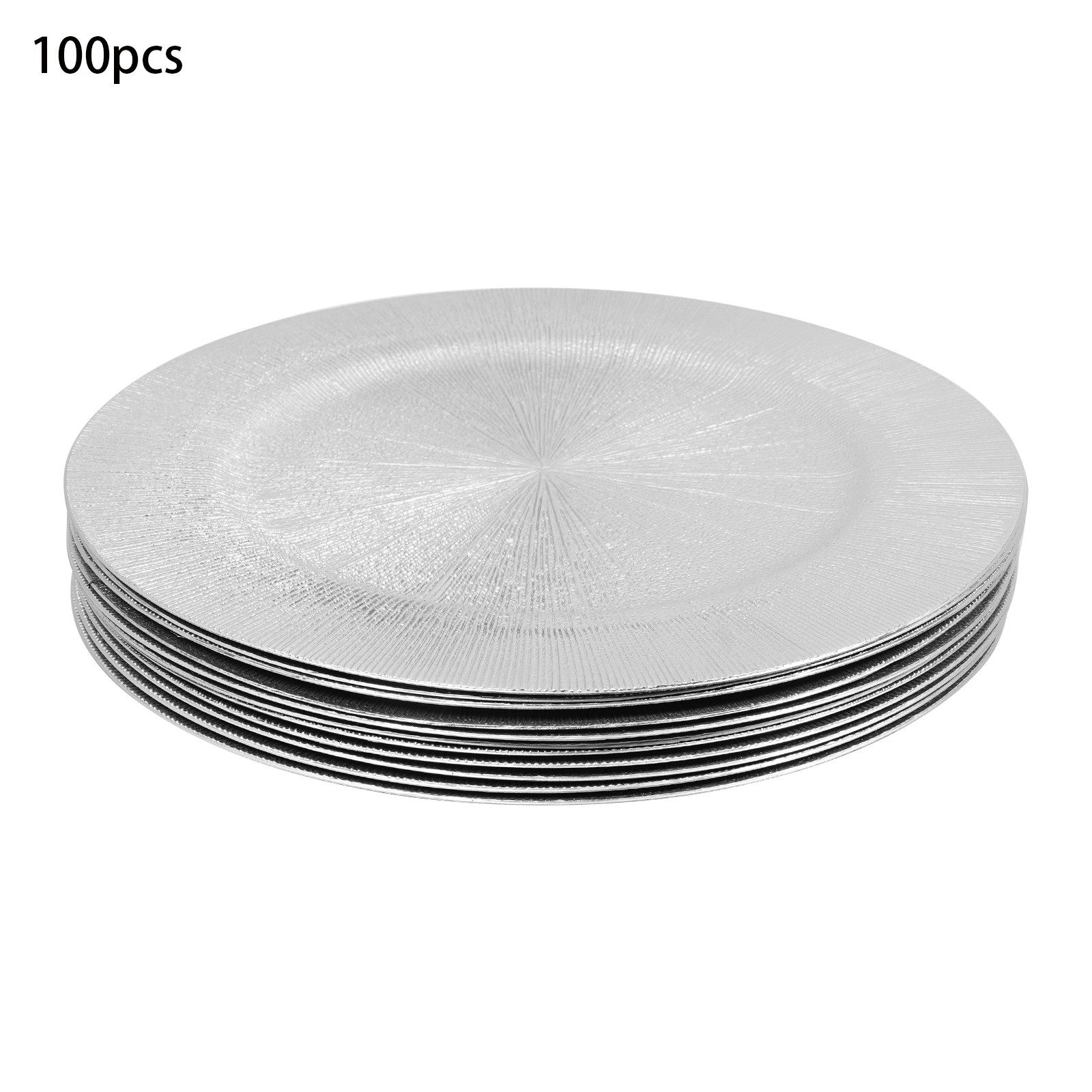 100 Pieces PP Charger Plates 33cm Charger Plates Set Party Round Charger Plates