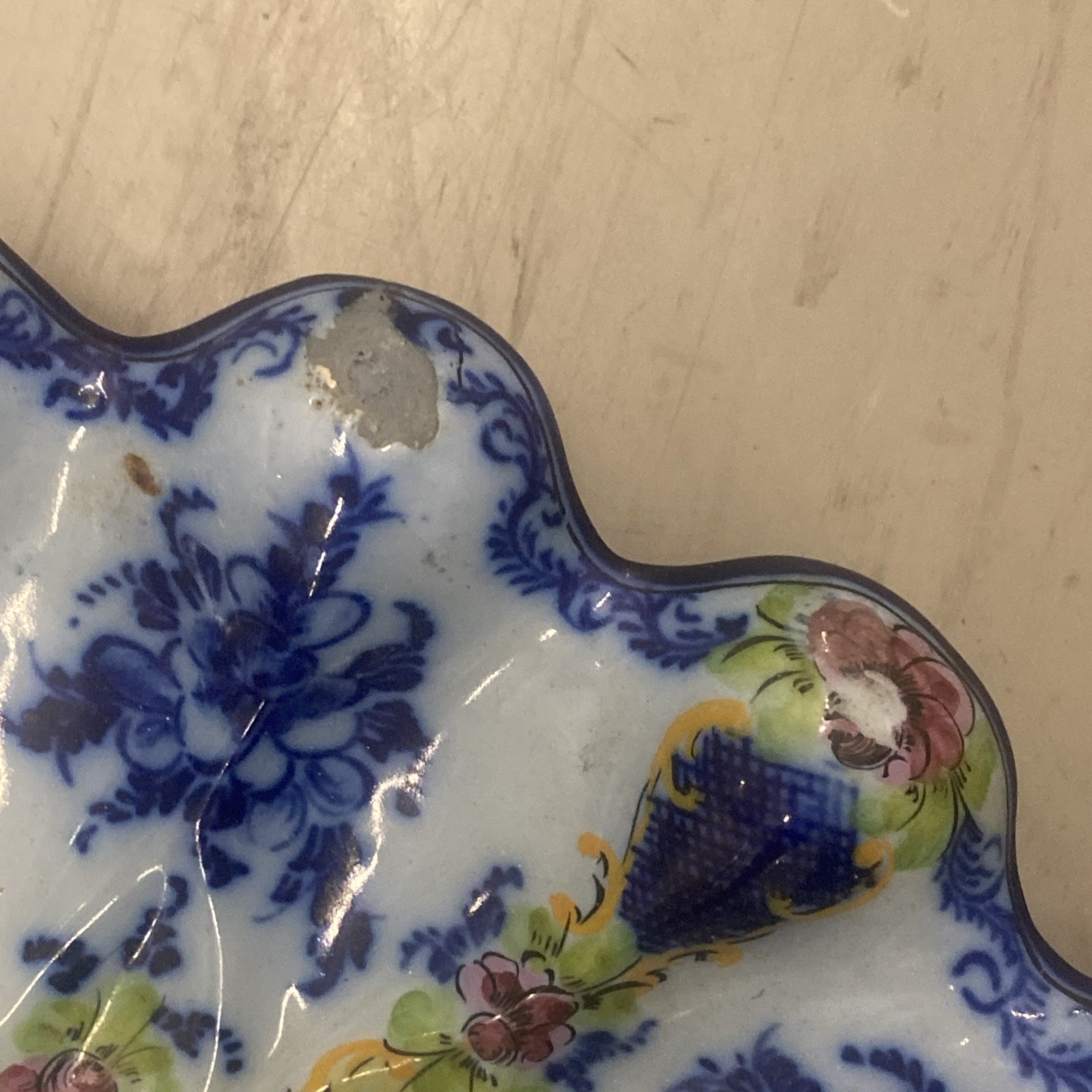 Elpa Cerâmica Vintage ceramic wall plate Hand painted Made Alcobaça E.P.L 18”