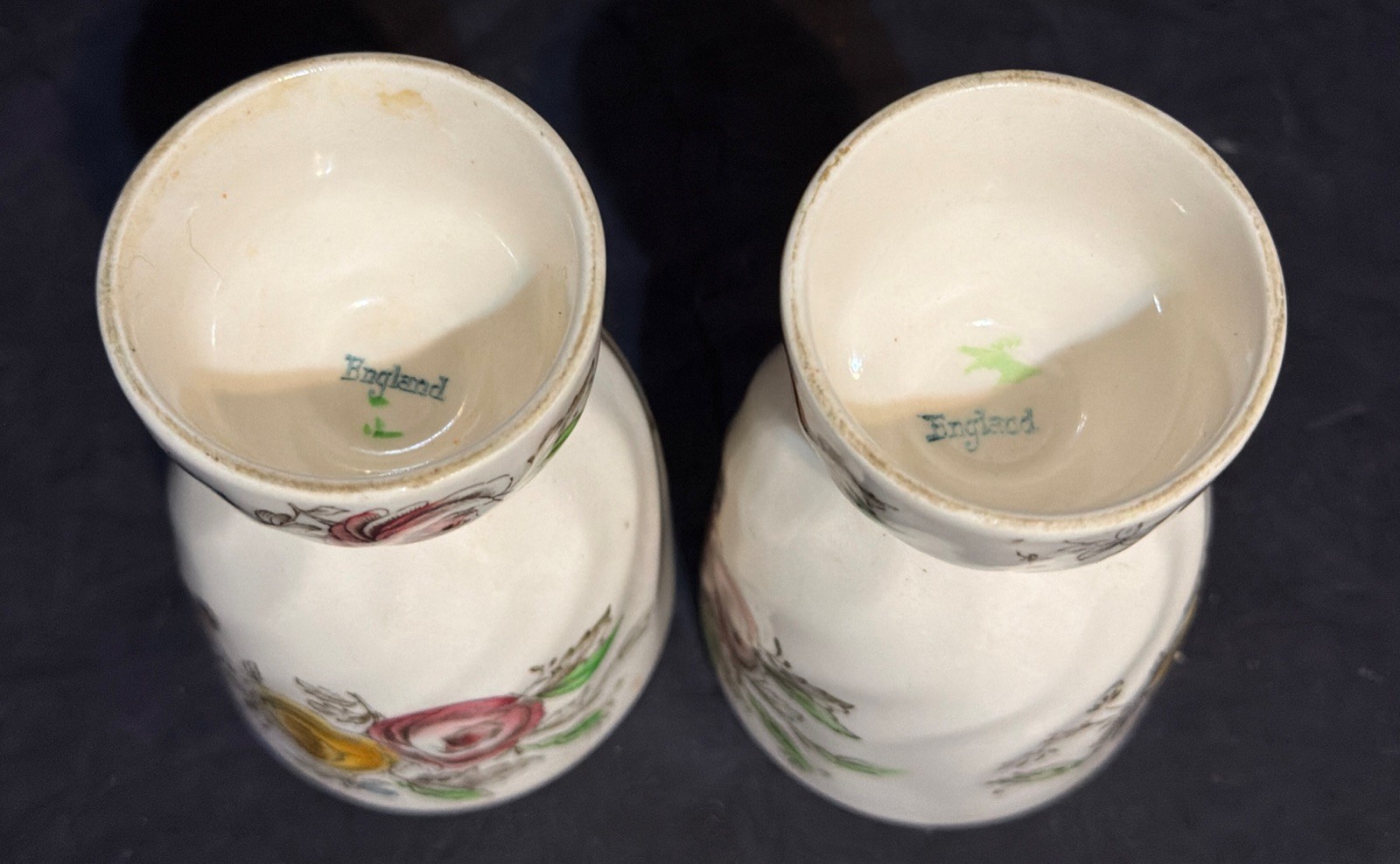 Vintage Johnson Bros Brothers Sheraton Set of 2 Double Egg Cups England