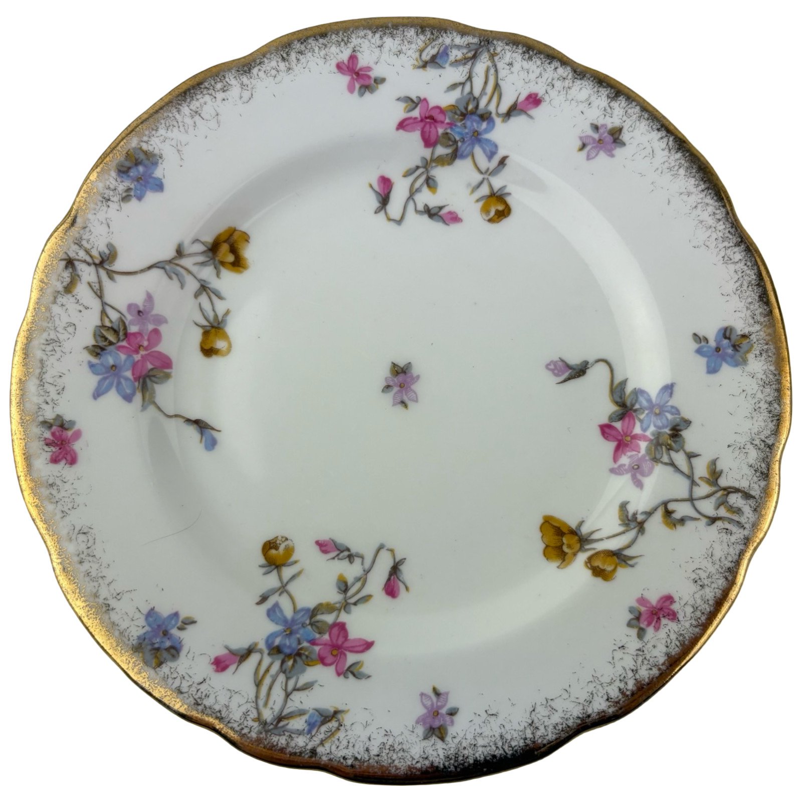 Royal Stafford Violets Pompadour Bread Plates Set of 6 VTG 6 1/4″ Floral England