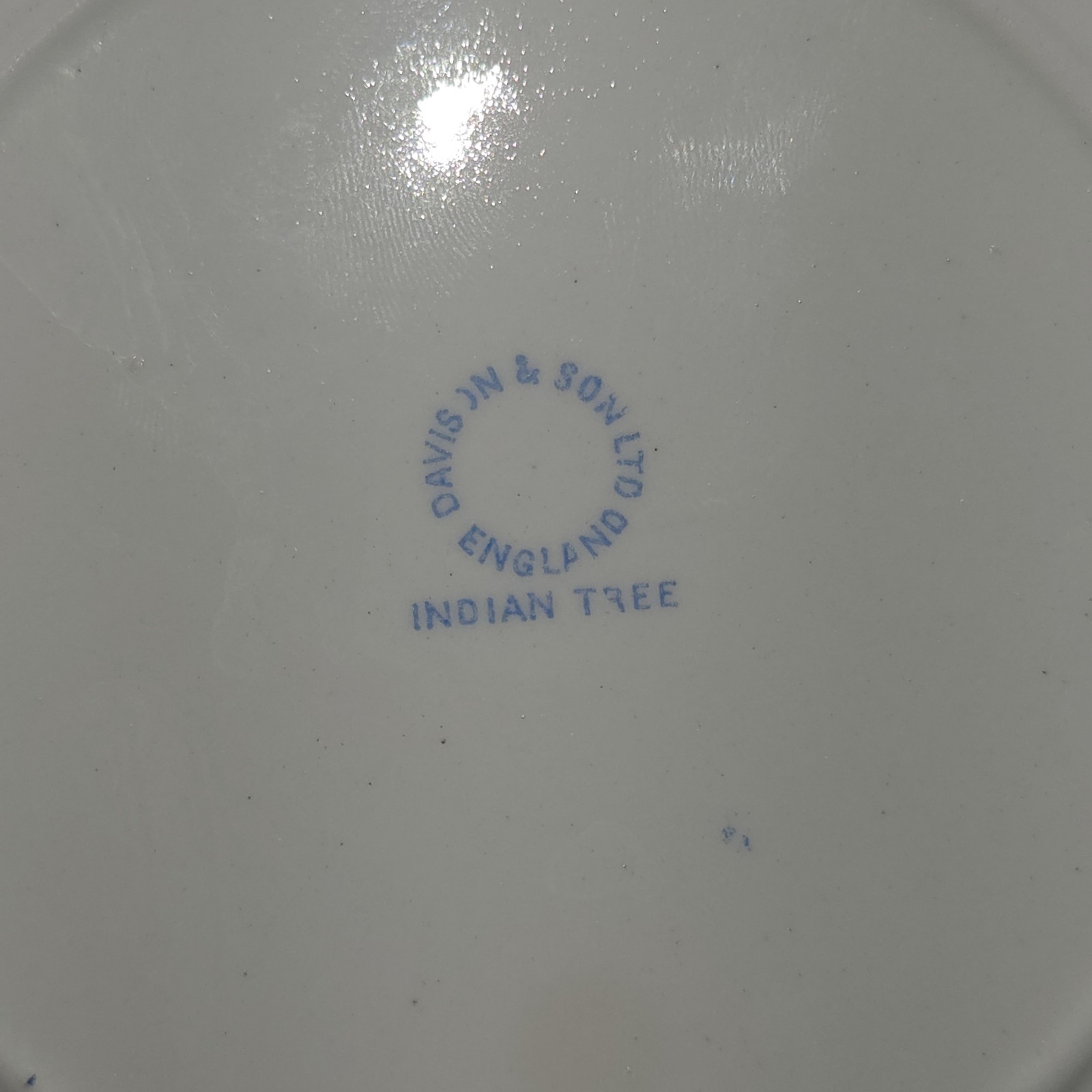 7″ Soup Bowl Indian Tree Porcelain China Dinnerware Blue Rust Greek Key Gold Rim