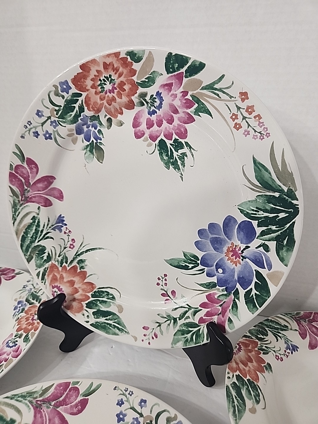 Set Of 6 Farberware Theresa #458 China Plate Salad Bowl Set Vintage