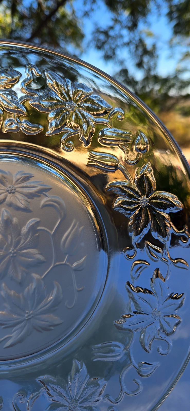 Set of 8x Princess House Fantasia Frosted Glass Crystal 8″ Dessert Salad Plates
