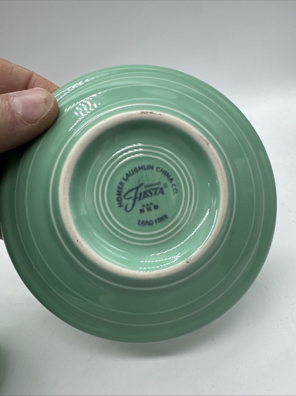 Vintage Sea Mist Green Fiestaware Fiesta Espresso Demitasse Cup & Saucer