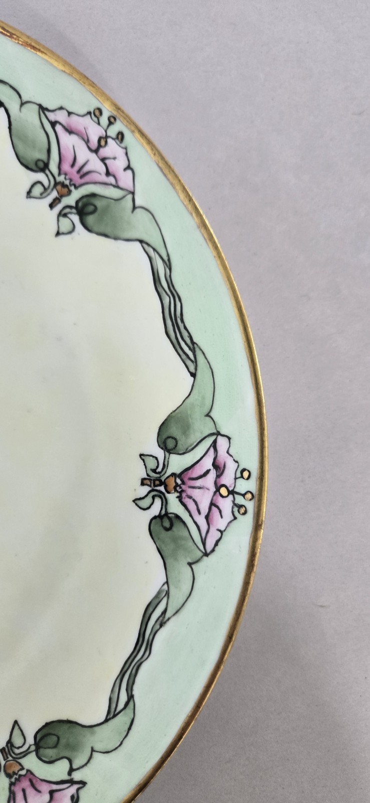 Haviland France 9 In Cabinet Plate Artist Signed M L Baumgarte