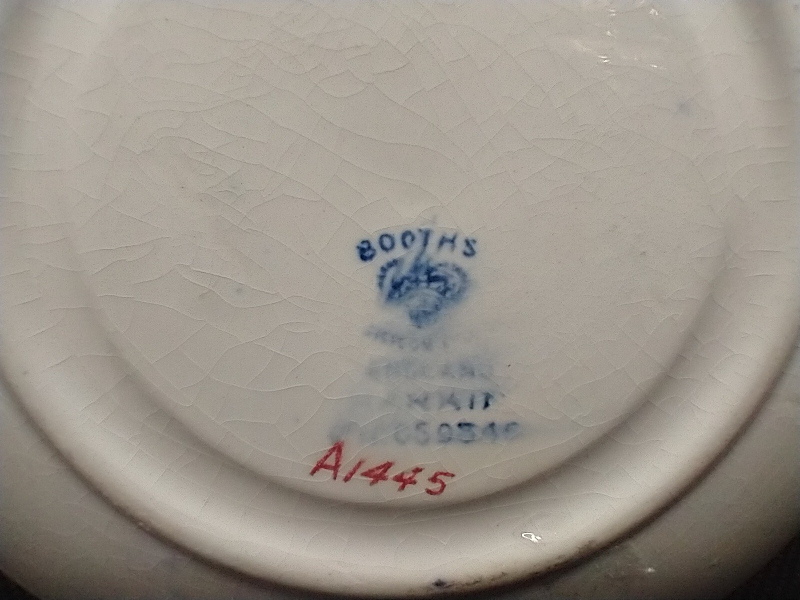 Booths Antique Tea Cup & Saucer Nankin 1445 Floral Pattern England Silicon China