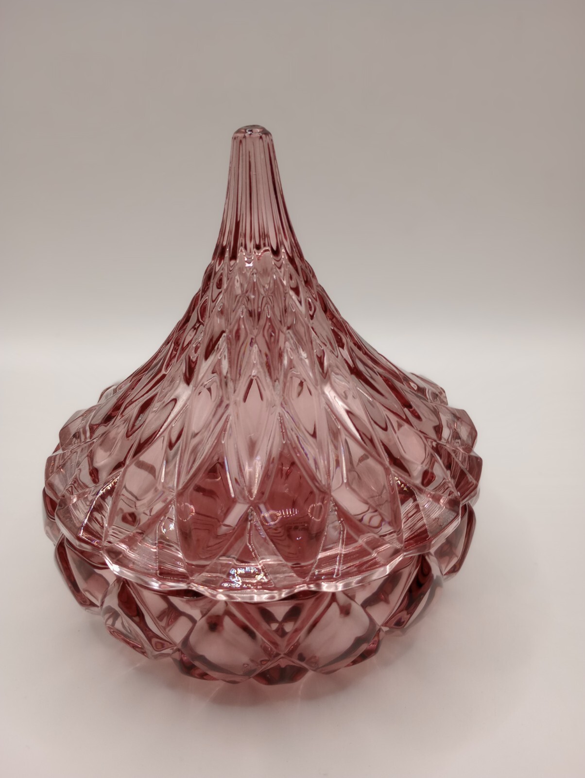 Hershey’s Kiss Pink Crystal Covered Candy Dish Godinger NIB